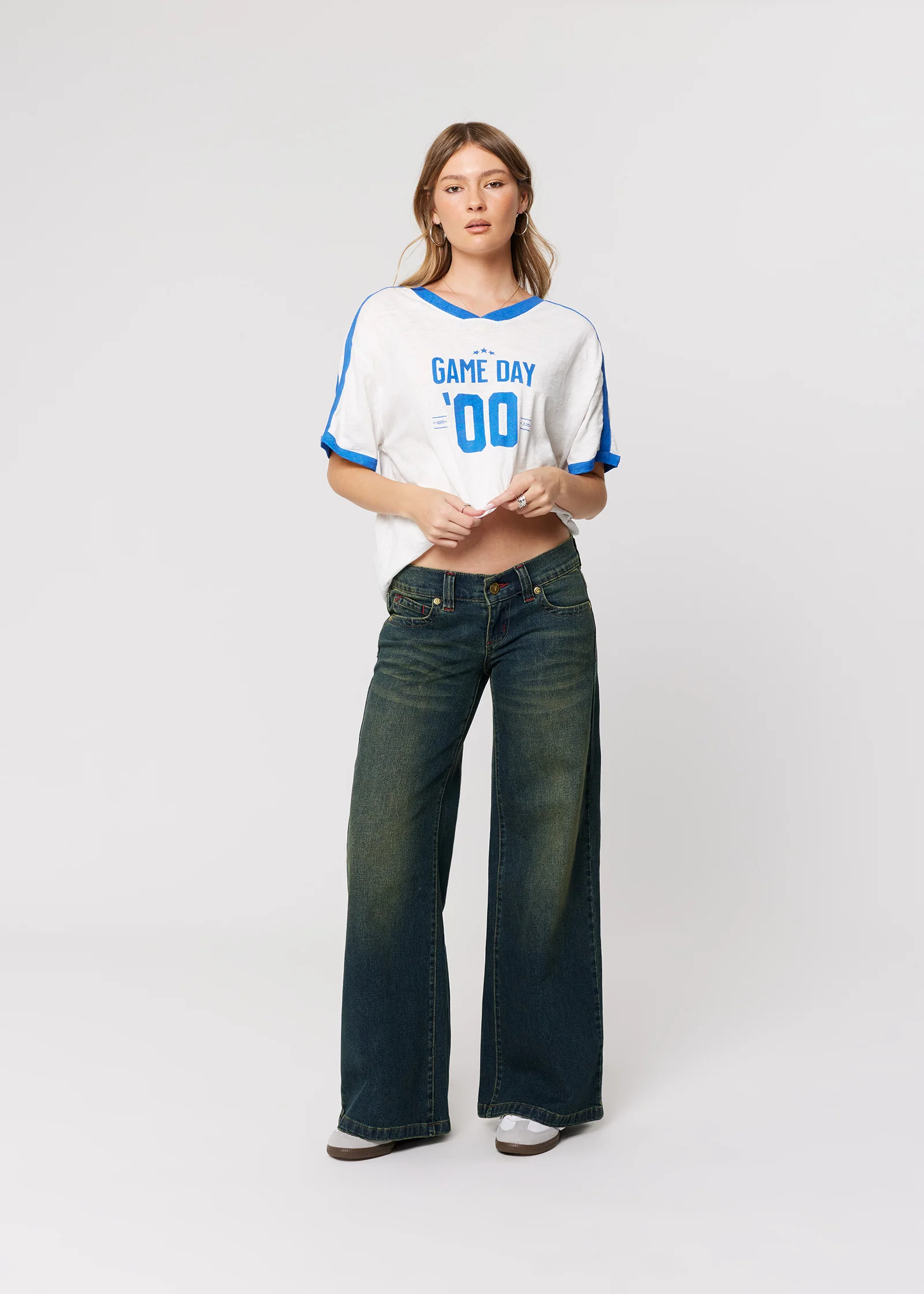 00 Super Low Wide Denim Jeans - Image 2