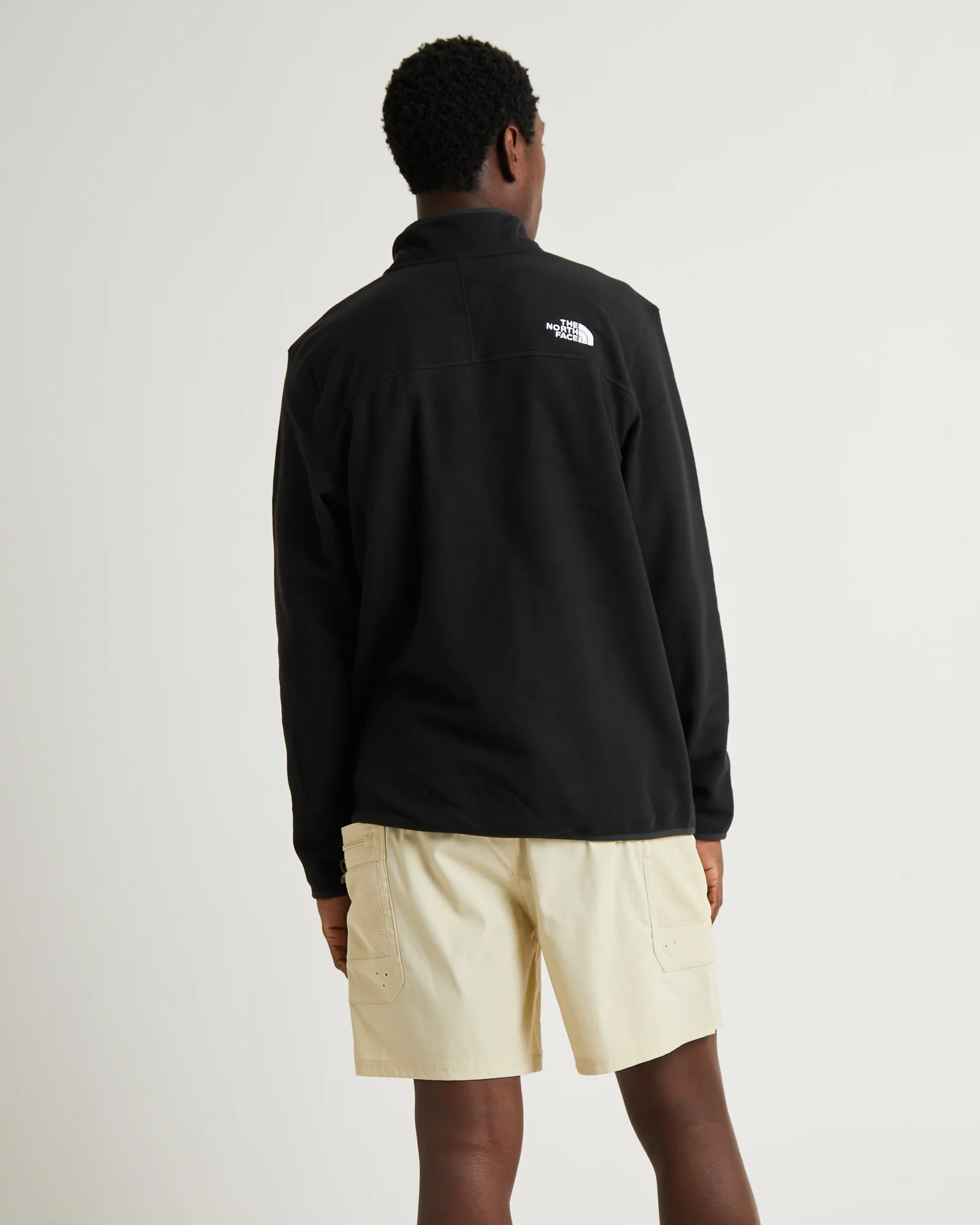 100 Glacier 1/4 Zip Jumper Black - Image 2