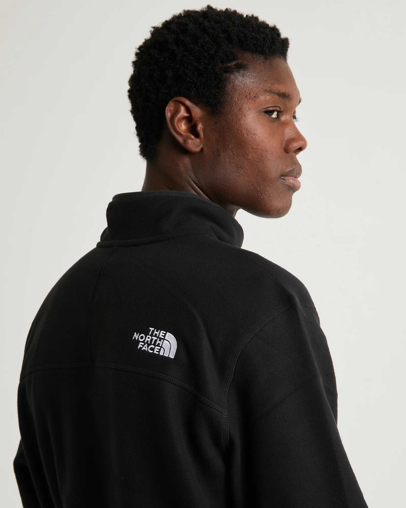 100 Glacier 1/4 Zip Jumper Black - Image 5