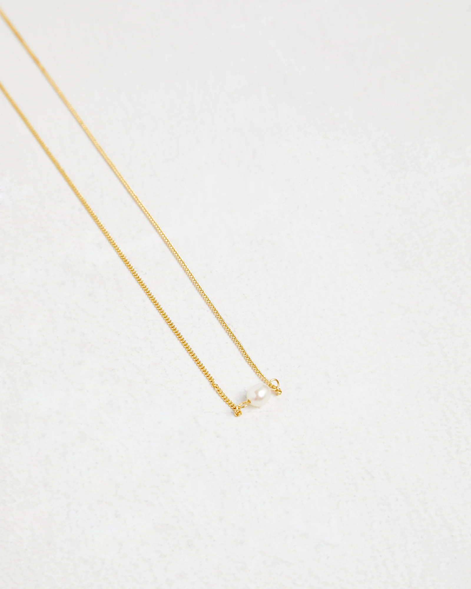 14K Gold Freshwater Pearl Drop Necklace - Image 3