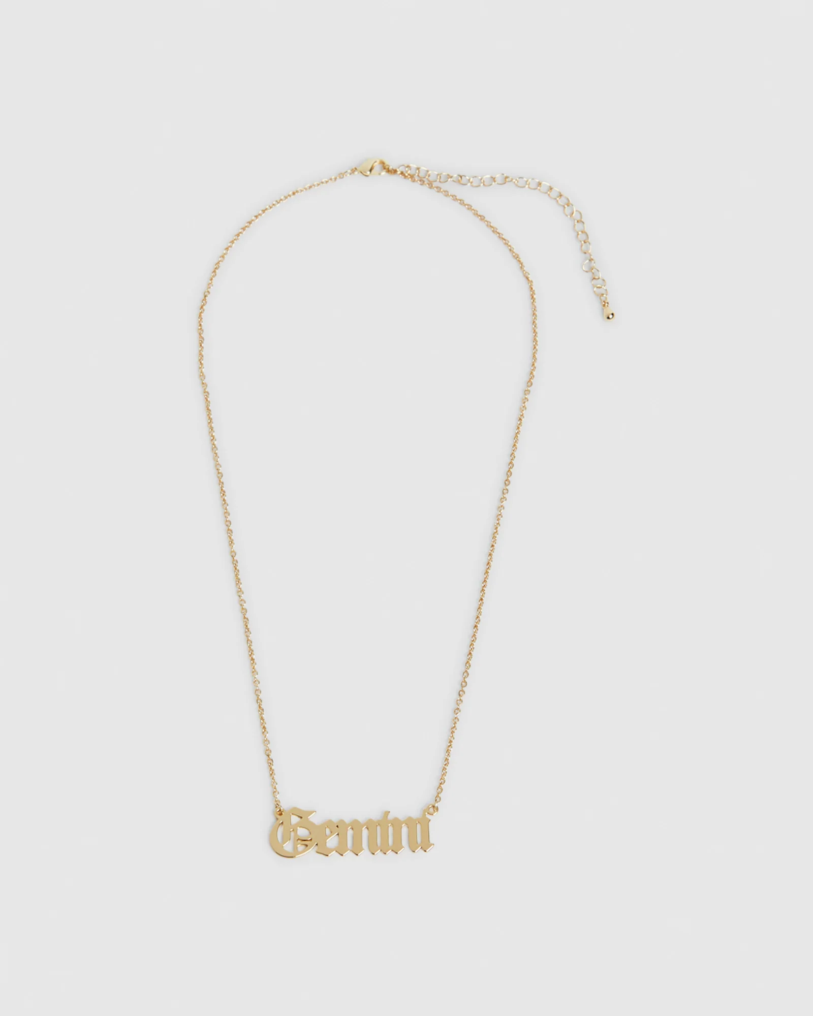 14k Gold Gemini Star Sign Necklace - Image 2