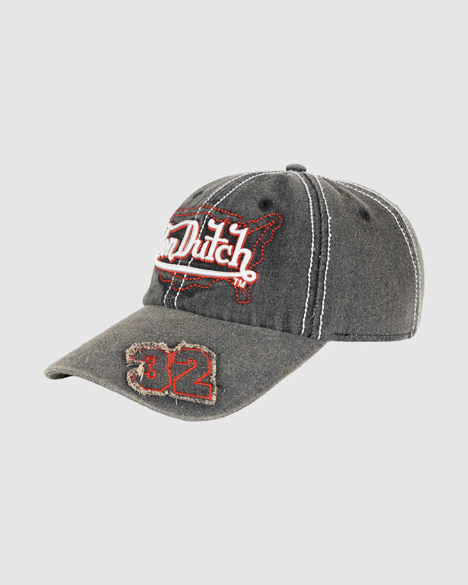 3D Embroidery Acid Denim Dad Cap - Image 2