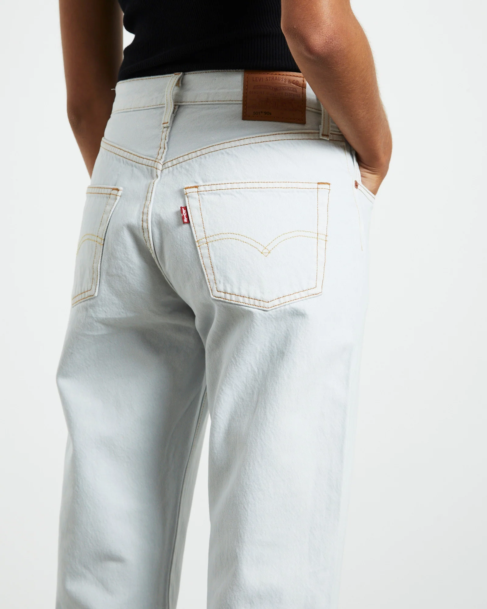 501 90's Left Out Jeans Washed Blue - Image 6