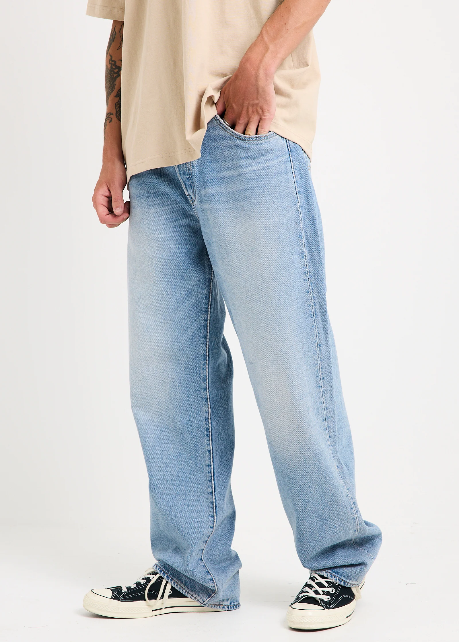 501 Loose Men's Denim Jeans In My Bronco Light Wash