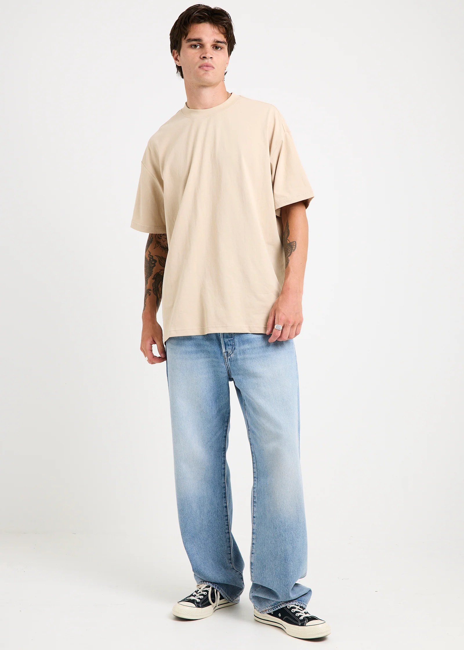 501 Loose Men's Denim Jeans In My Bronco Light Wash - Image 3