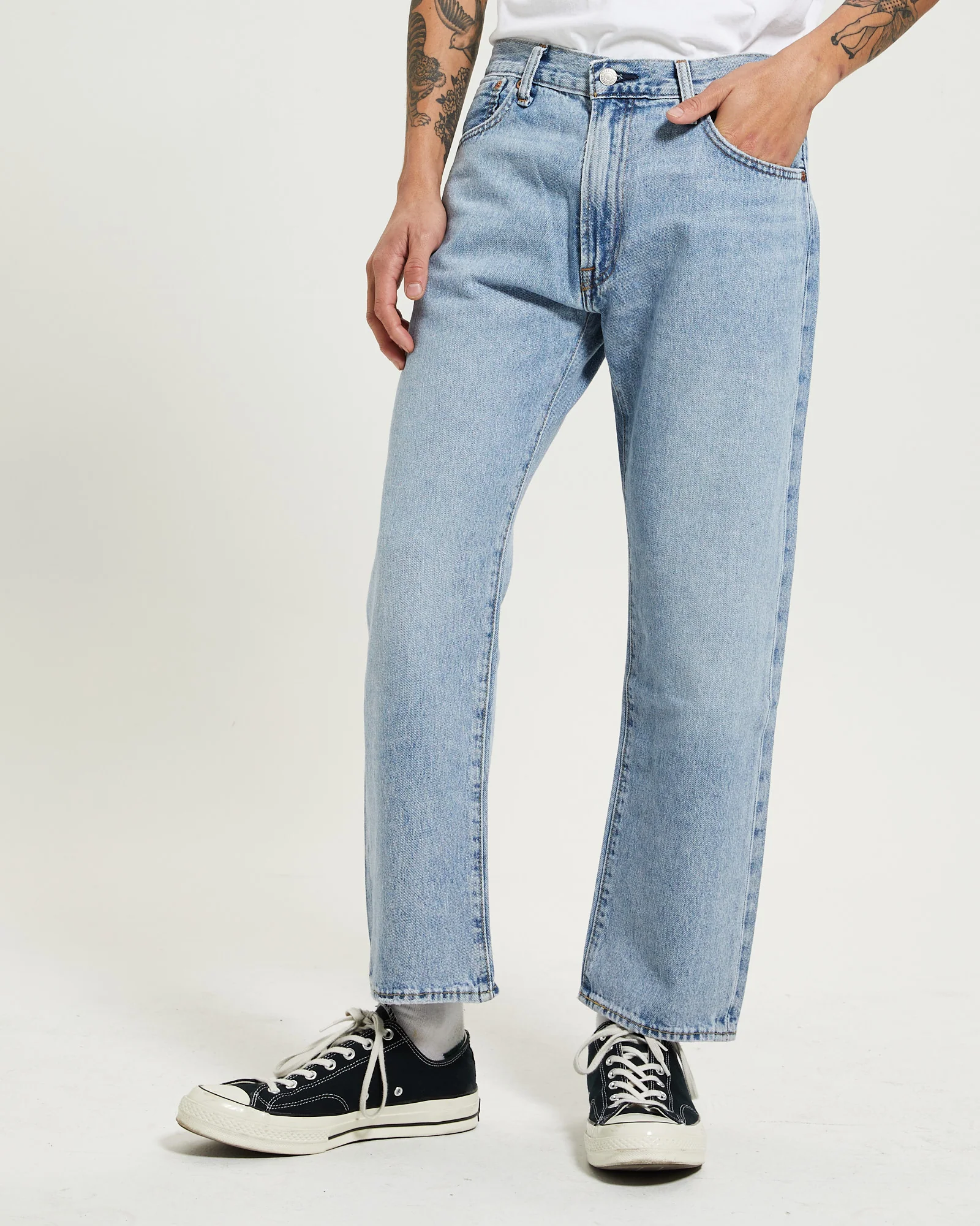 551Z Straight Crop Denim Jeans Dream Stone