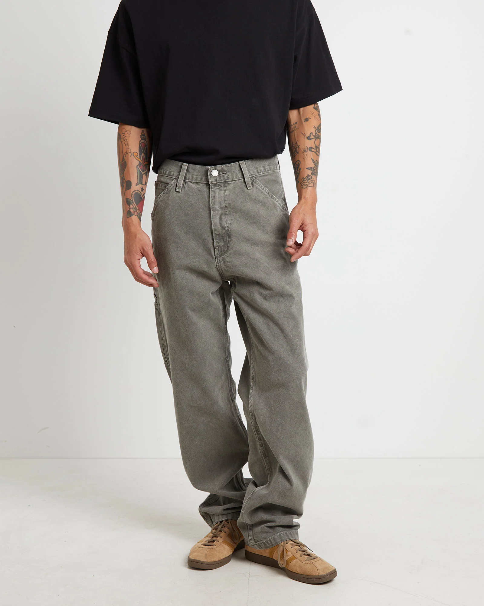 568 Stay Loose Denim Carpenter Pants in Oregano - Image 4