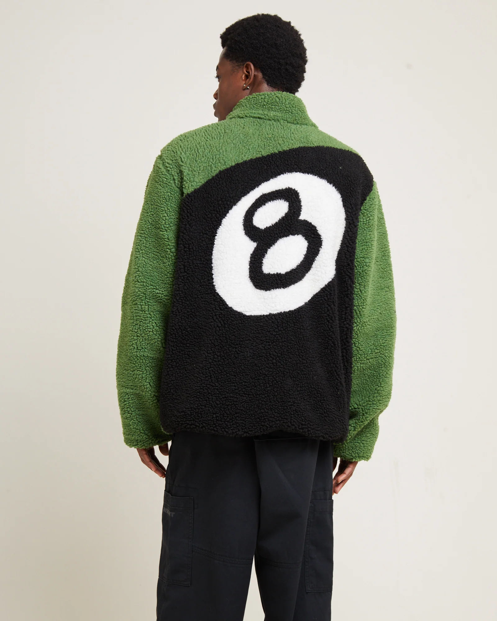 8 Ball Sherpa Reversible Jacket Green - Image 2