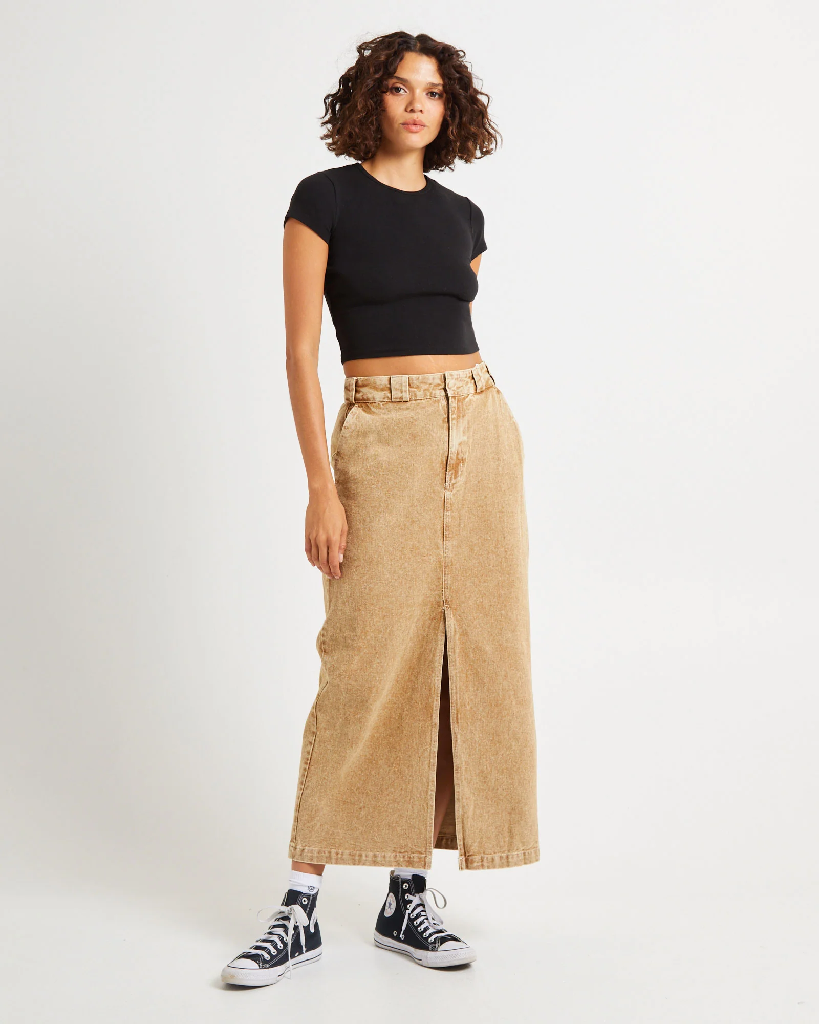 874 Denim Maxi Skirt Desert Sand - Image 3