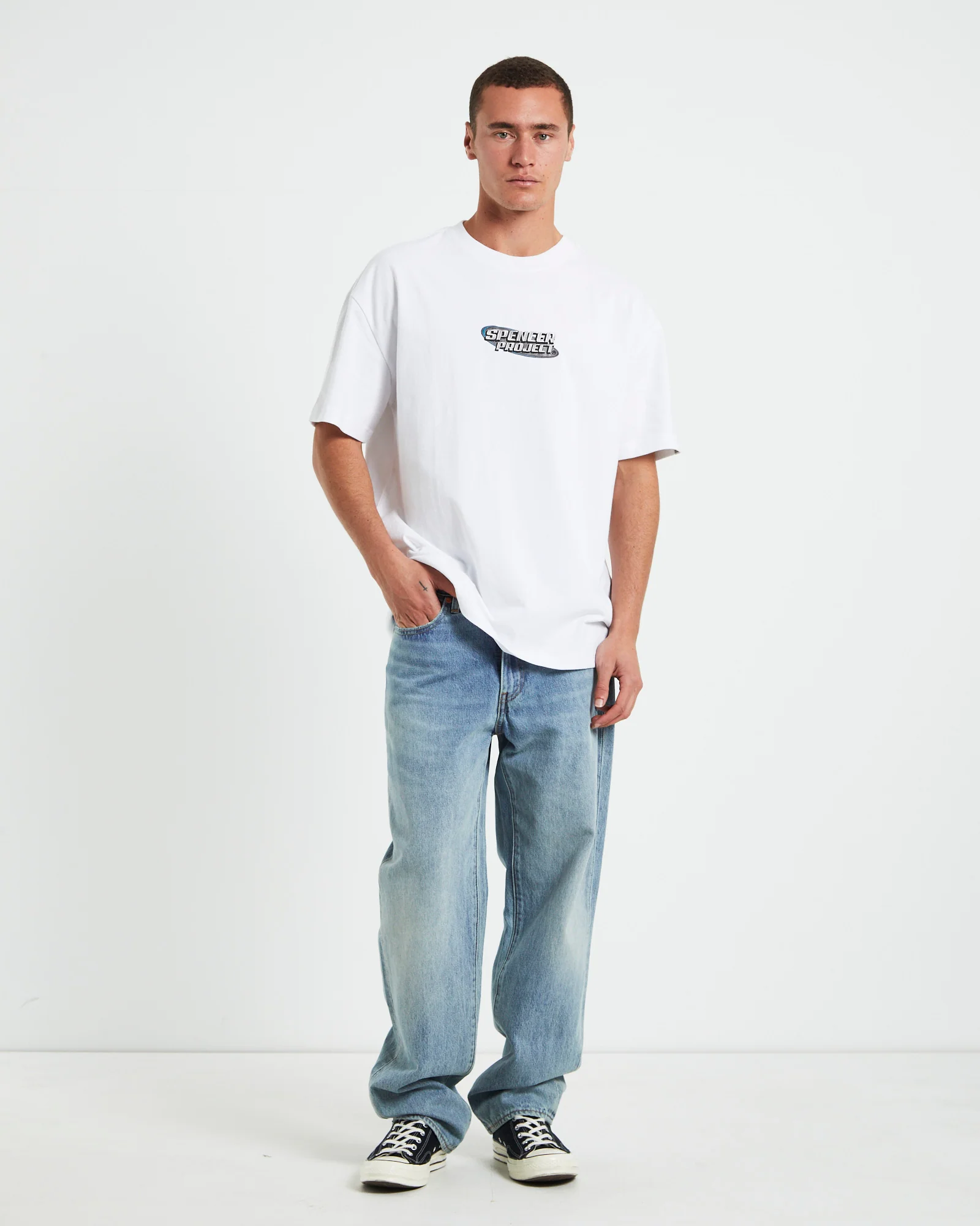 901 Short Sleeve T-Shirt in White - Image 3