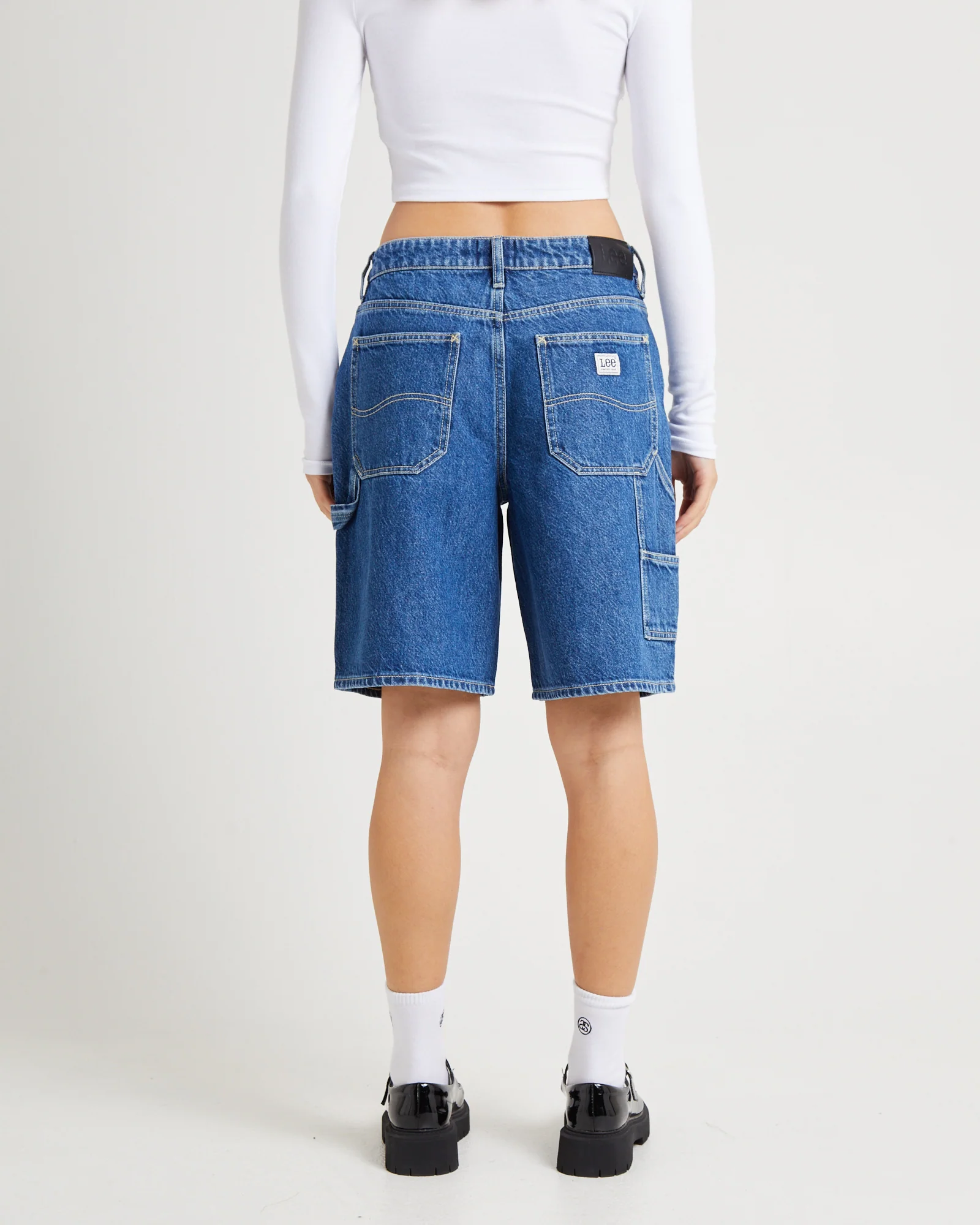 90s Mid Baggy Carpenter Denim Shorts Faithless - Image 2