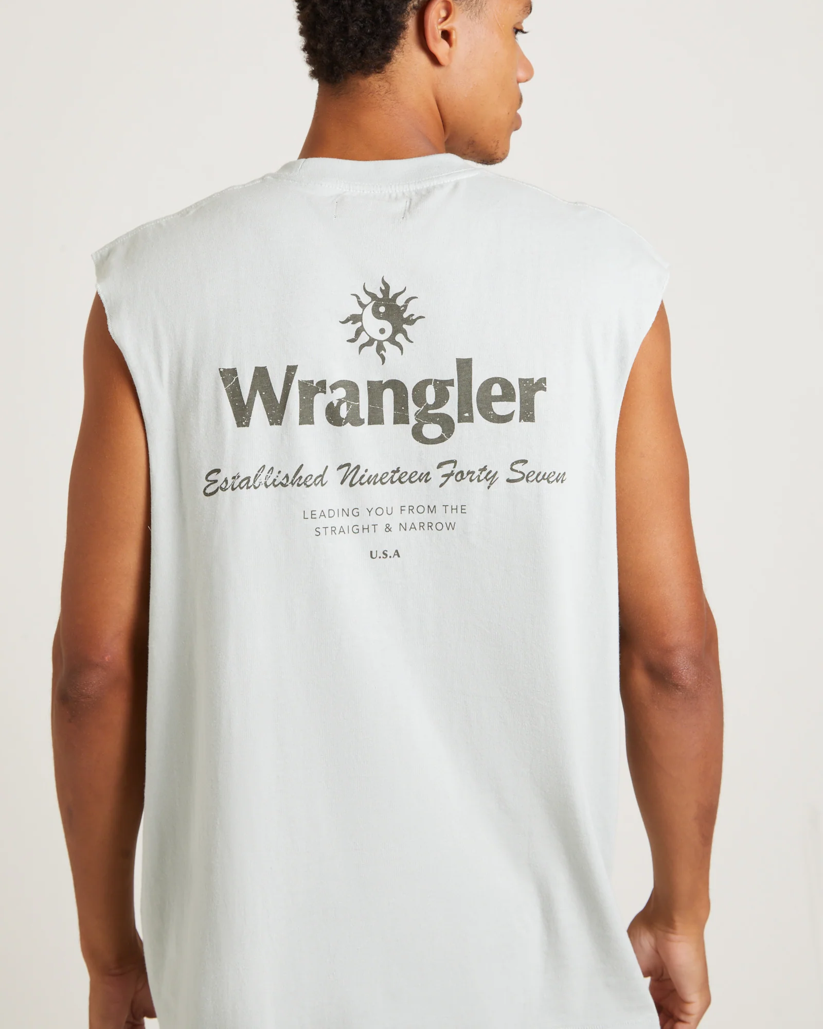90s Vacay Muscle Tee in Steel Grey - Image 5