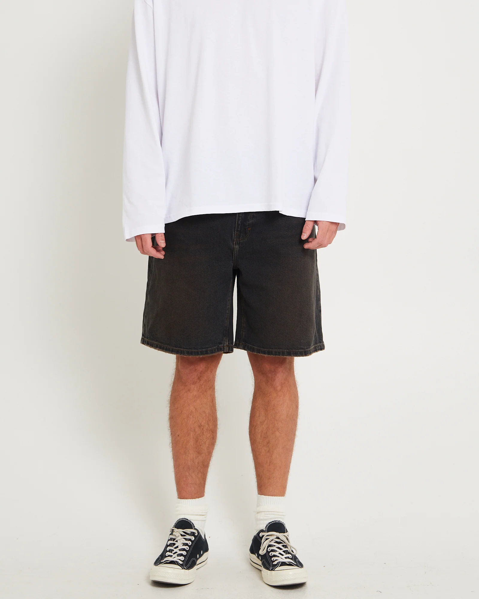 95 Baggy Denim Short Dark Sky