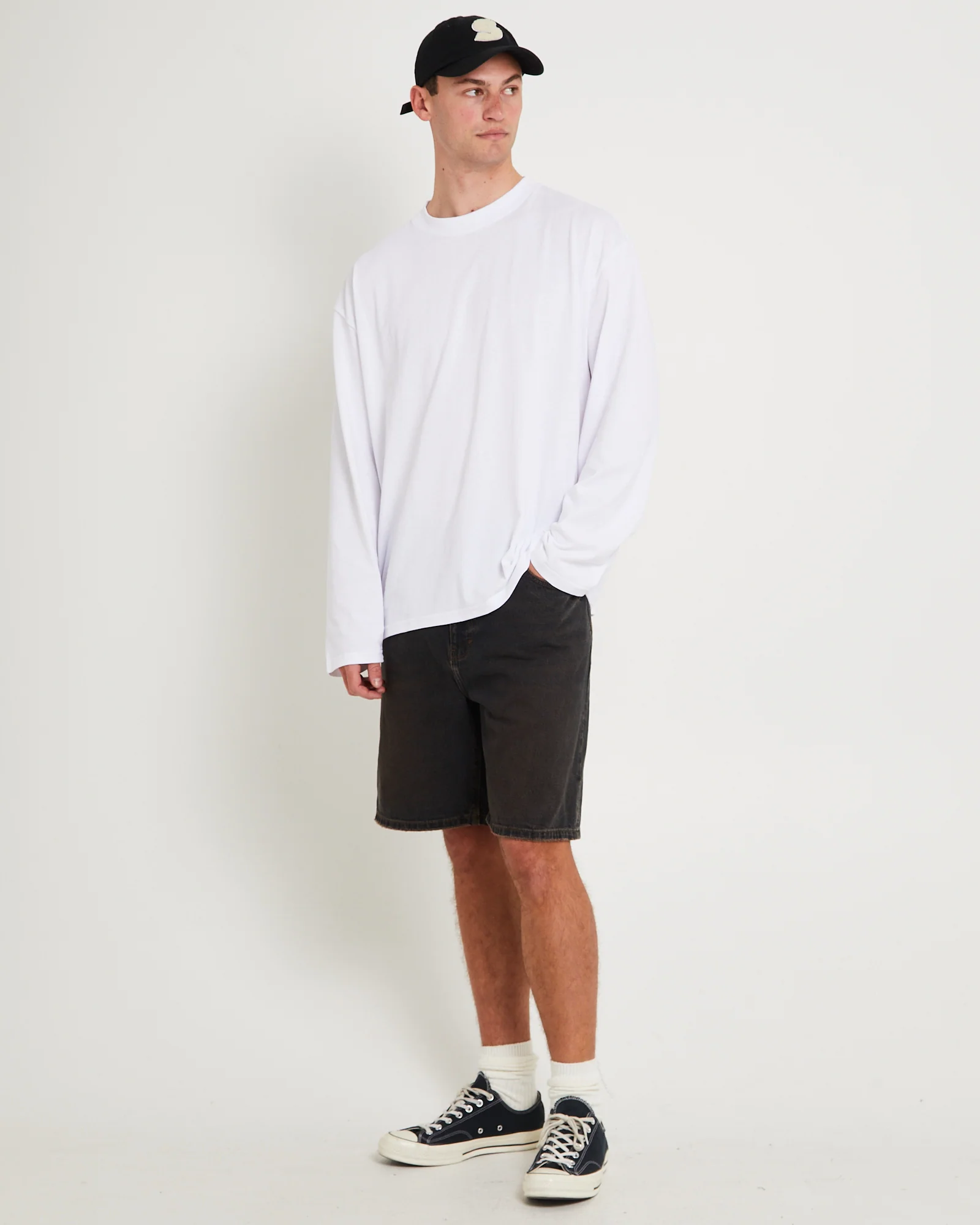 95 Baggy Denim Short Dark Sky - Image 4