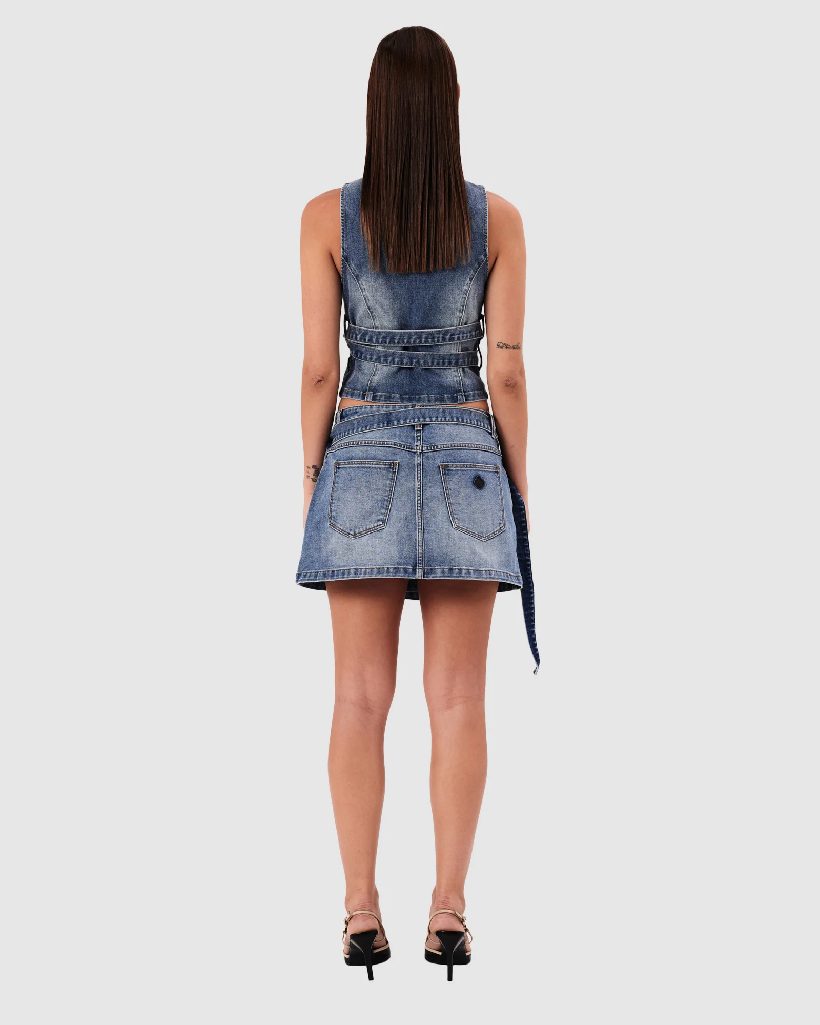 95 Mid Wrap Denim Skirt - Image 7