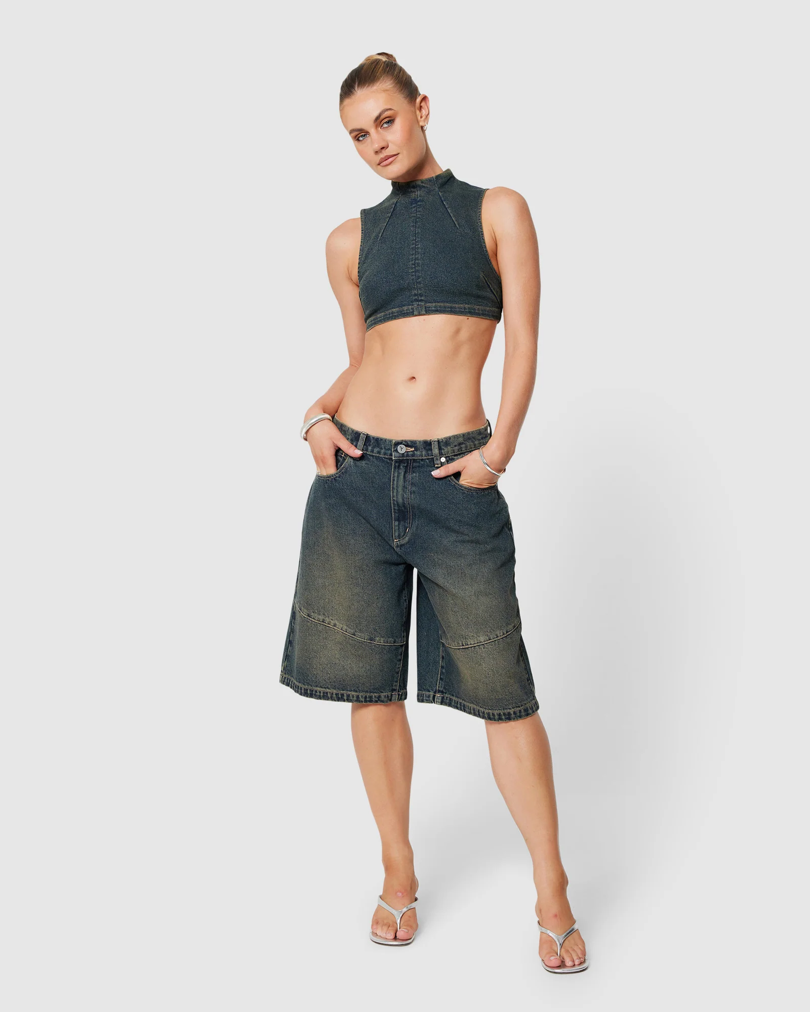 95 Super Baggy Denim Jorts Quinn - Image 2