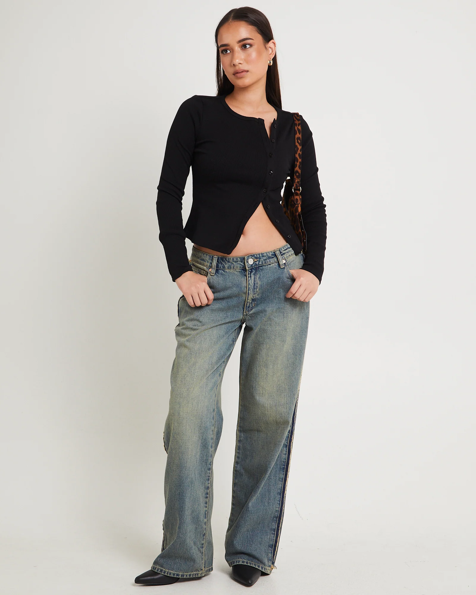 99 Low Baggy Denim Jeans Raw Roxie
