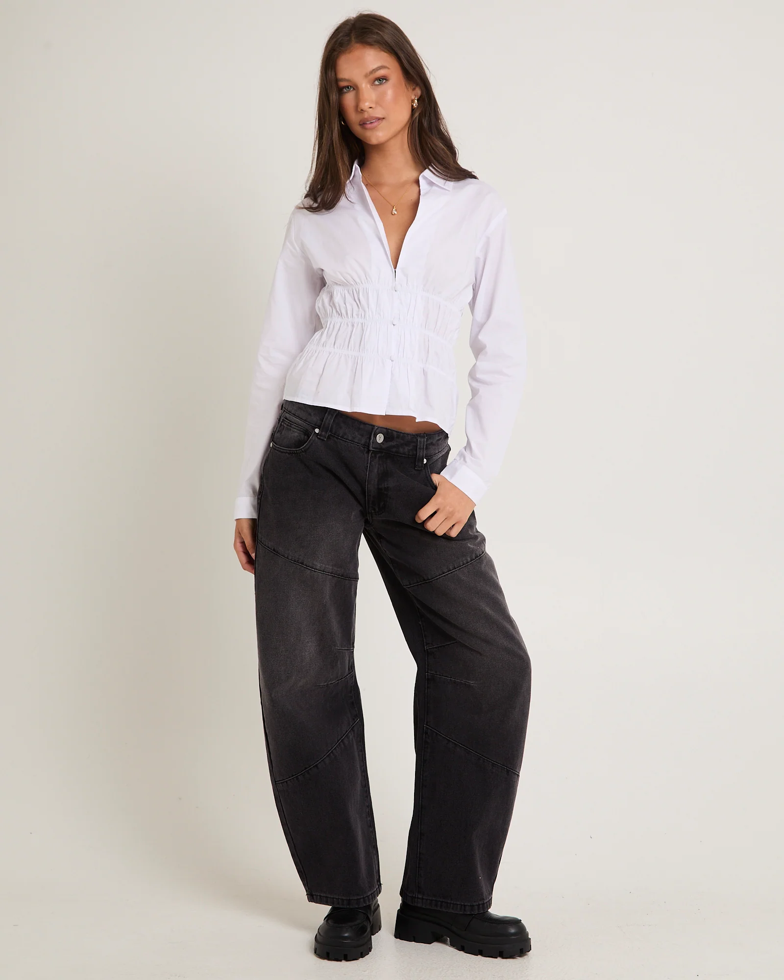 99 Low Barrel Denim Jeans Sophie Worn - Image 6