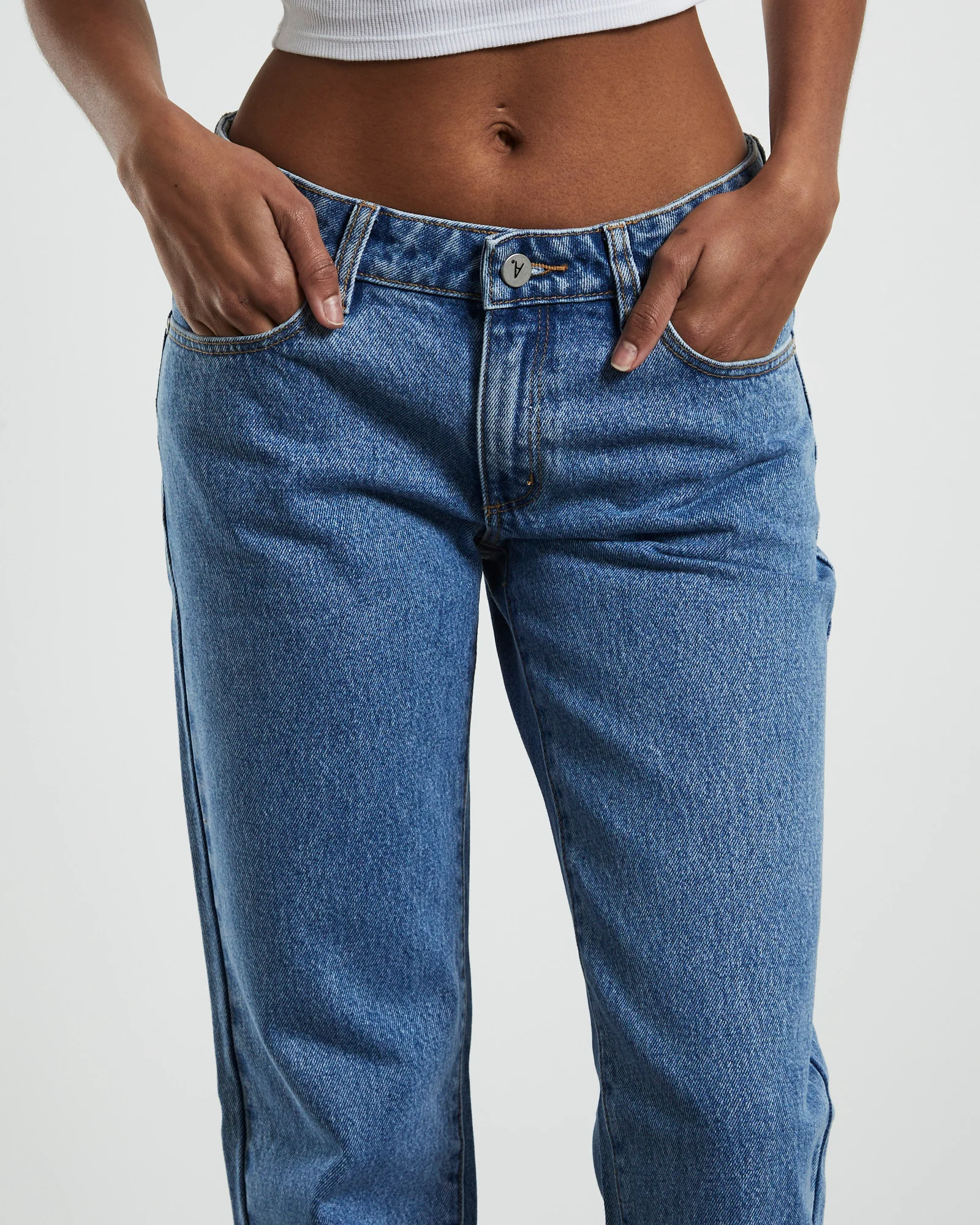 A 99 Low Rise Straight Denim Jeans - Image 4