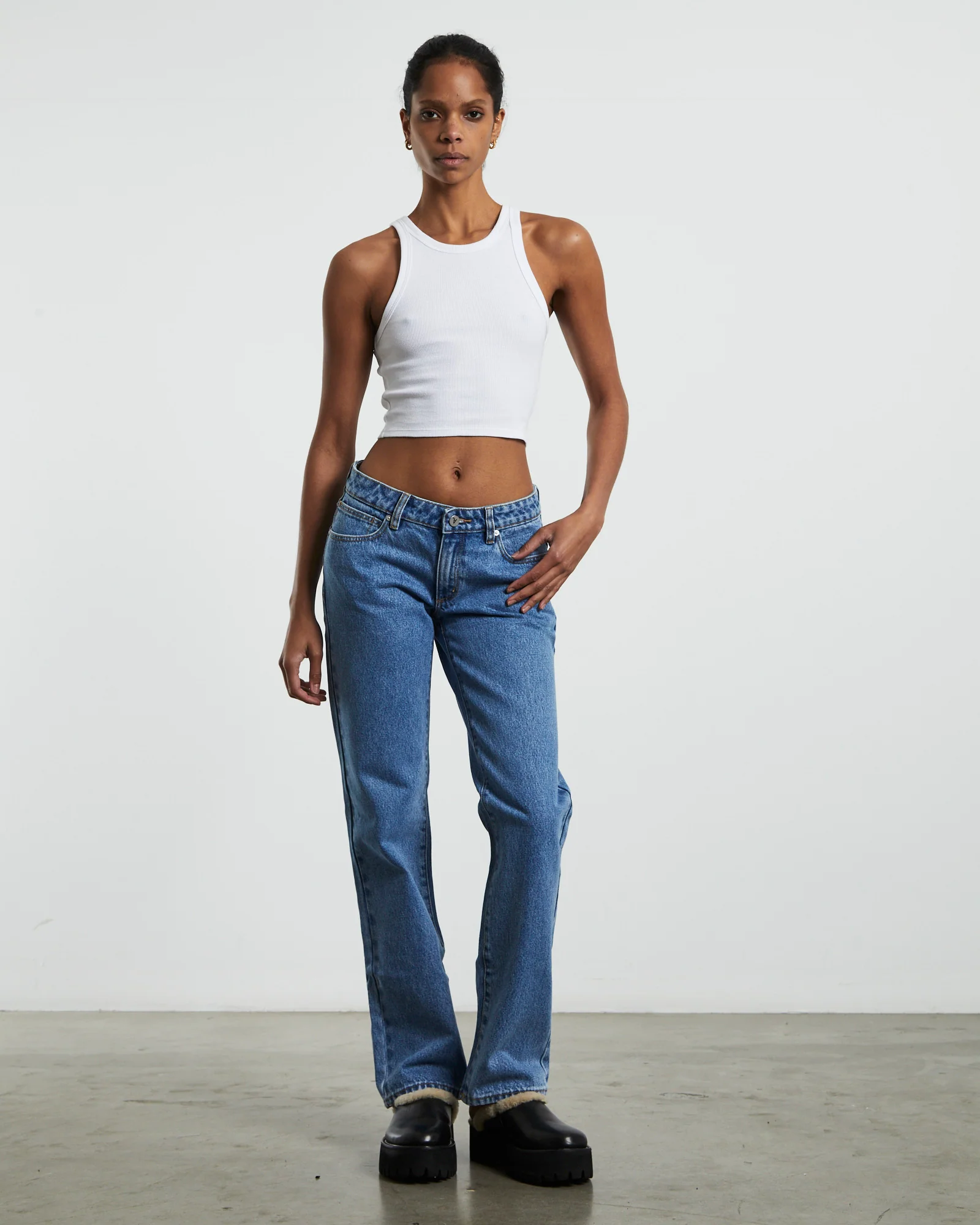 A 99 Low Rise Straight Denim Jeans - Image 6