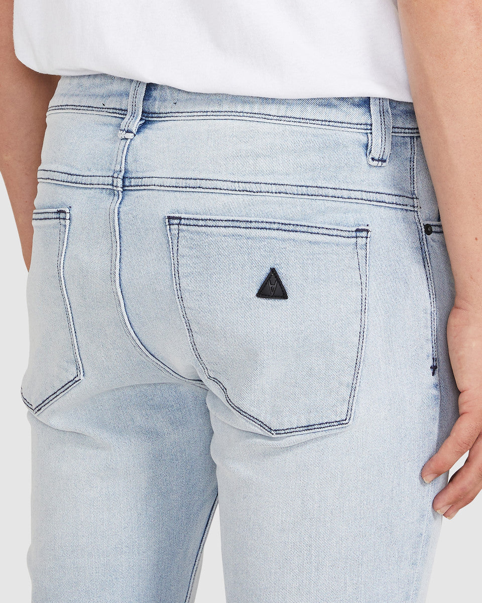 A Dropped Skinny Turn Up Denim Jeans Cruz Light - Image 6