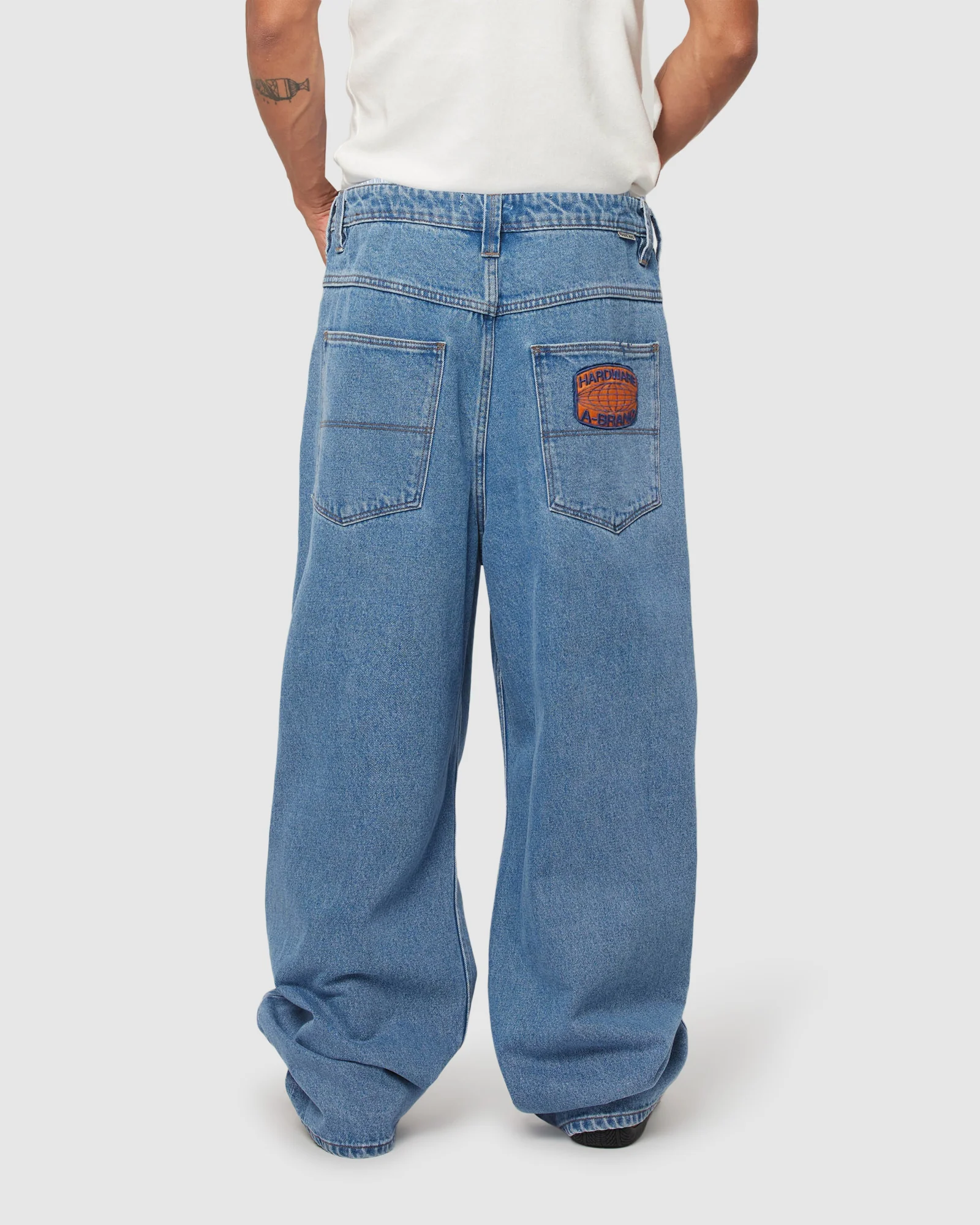 A6 Big Baggy Denim Jeans Corey Patch - Image 2