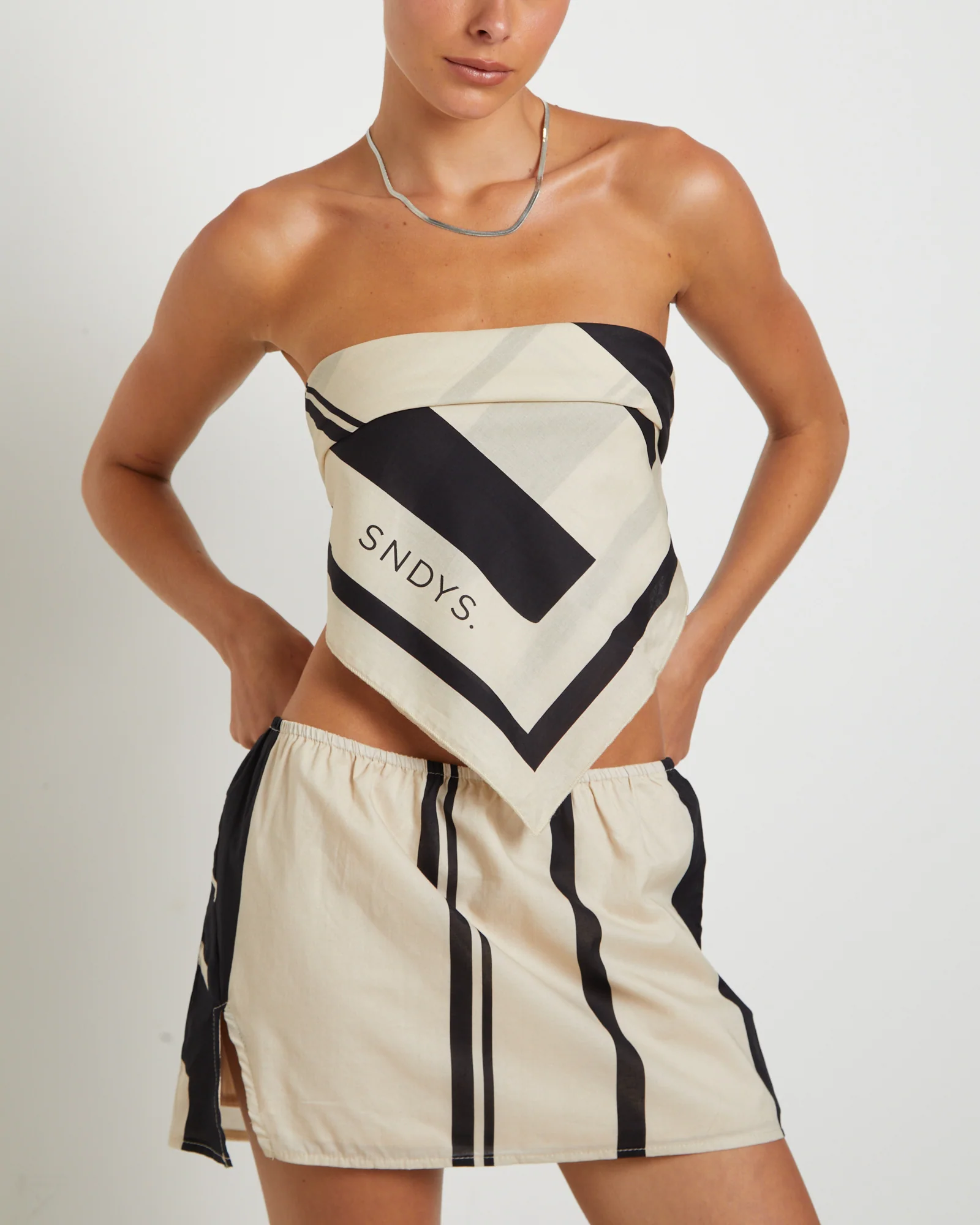 Alba Wrap Top in Black Print - Image 5