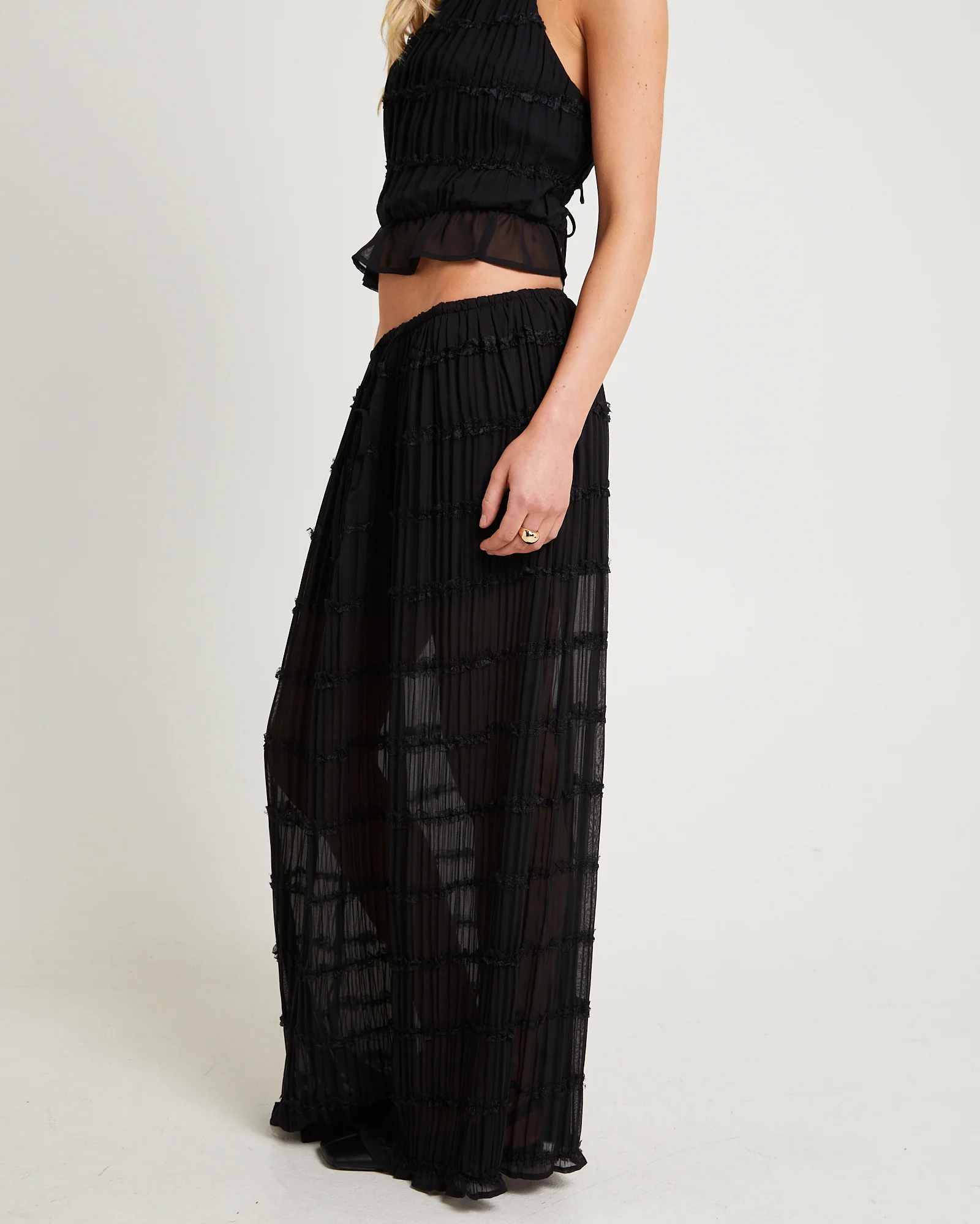 Alda Shirred Maxi Skirt - Image 3