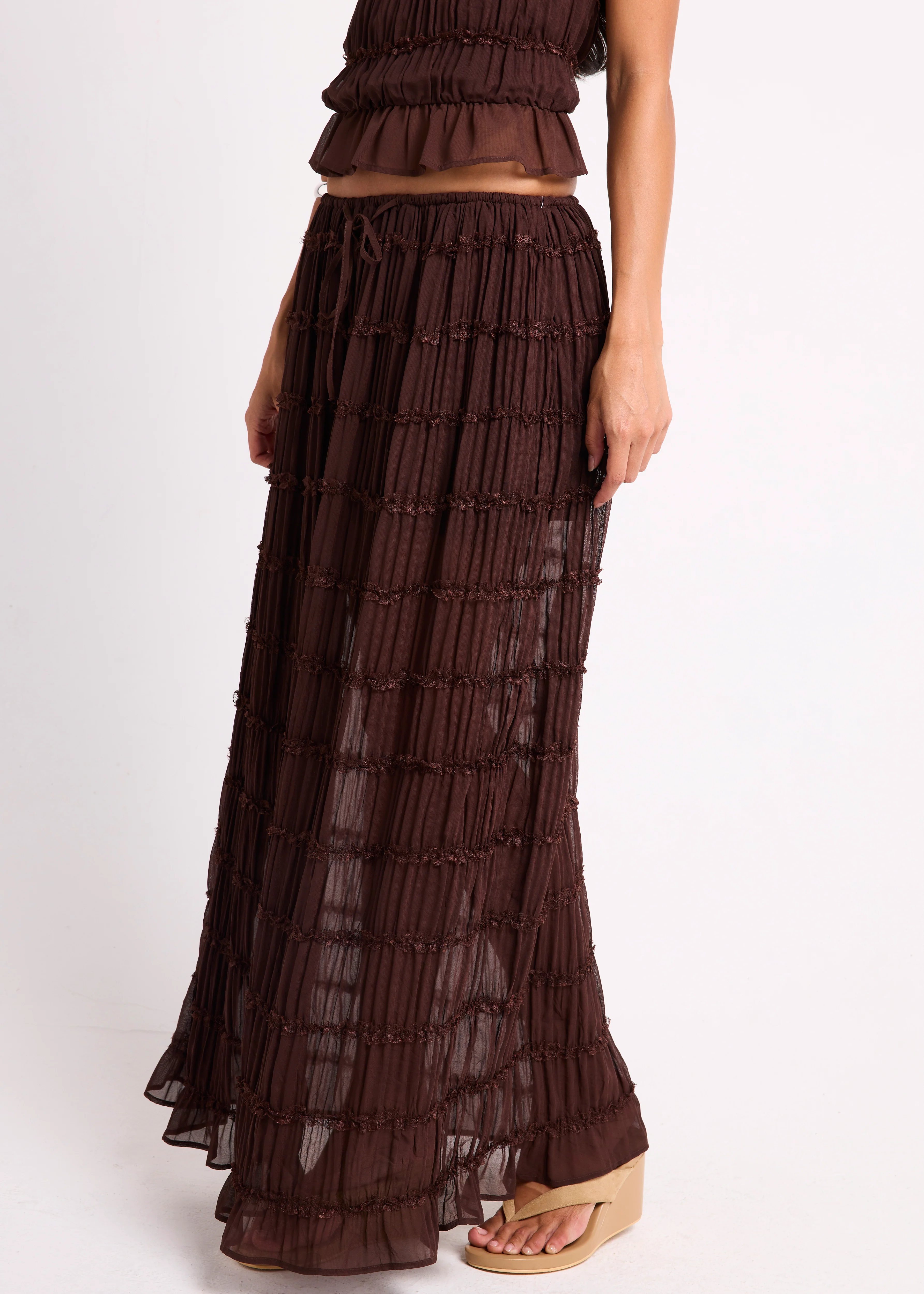 Alda Shirred Maxi Skirt - Image 3