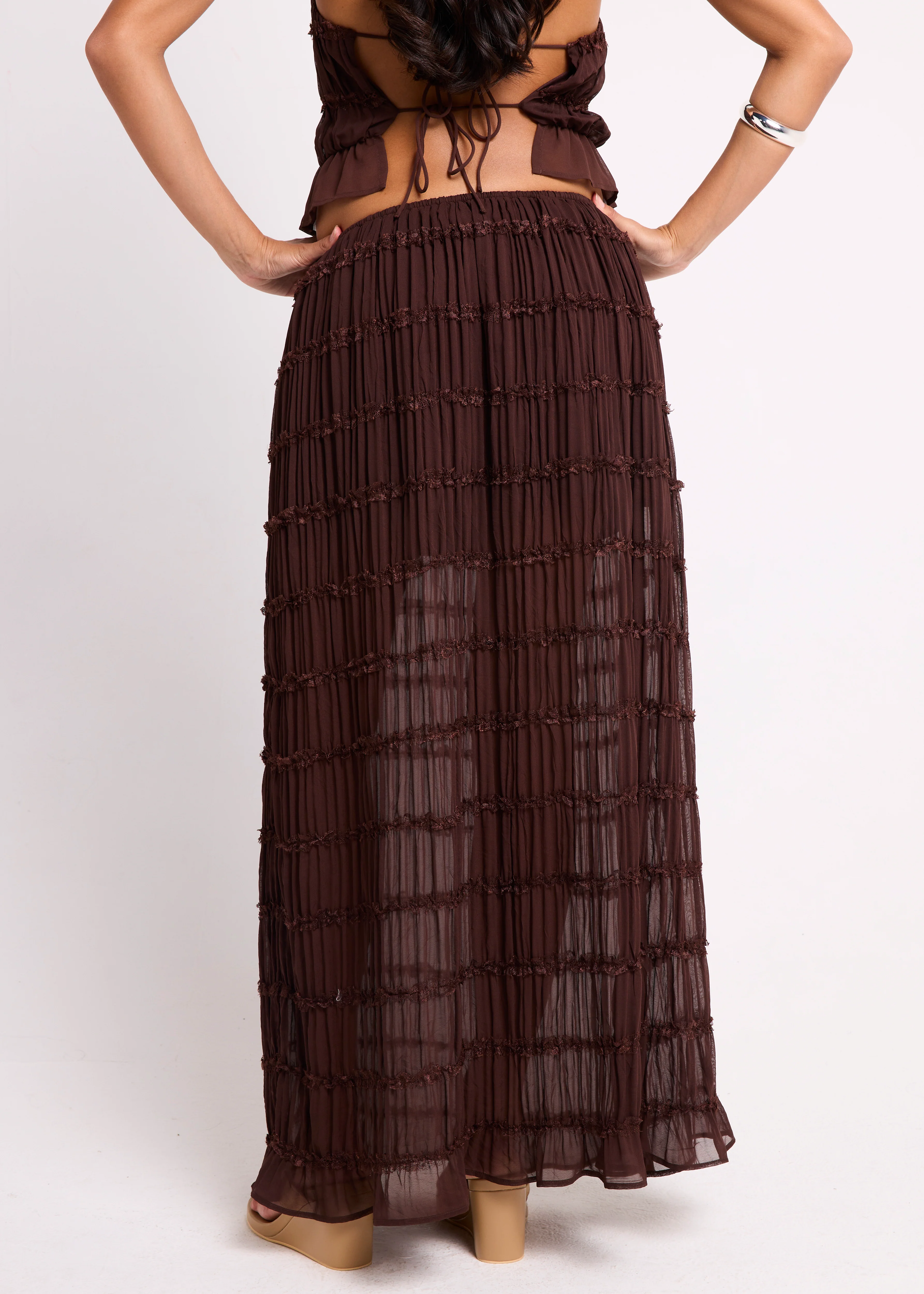 Alda Shirred Maxi Skirt - Image 4