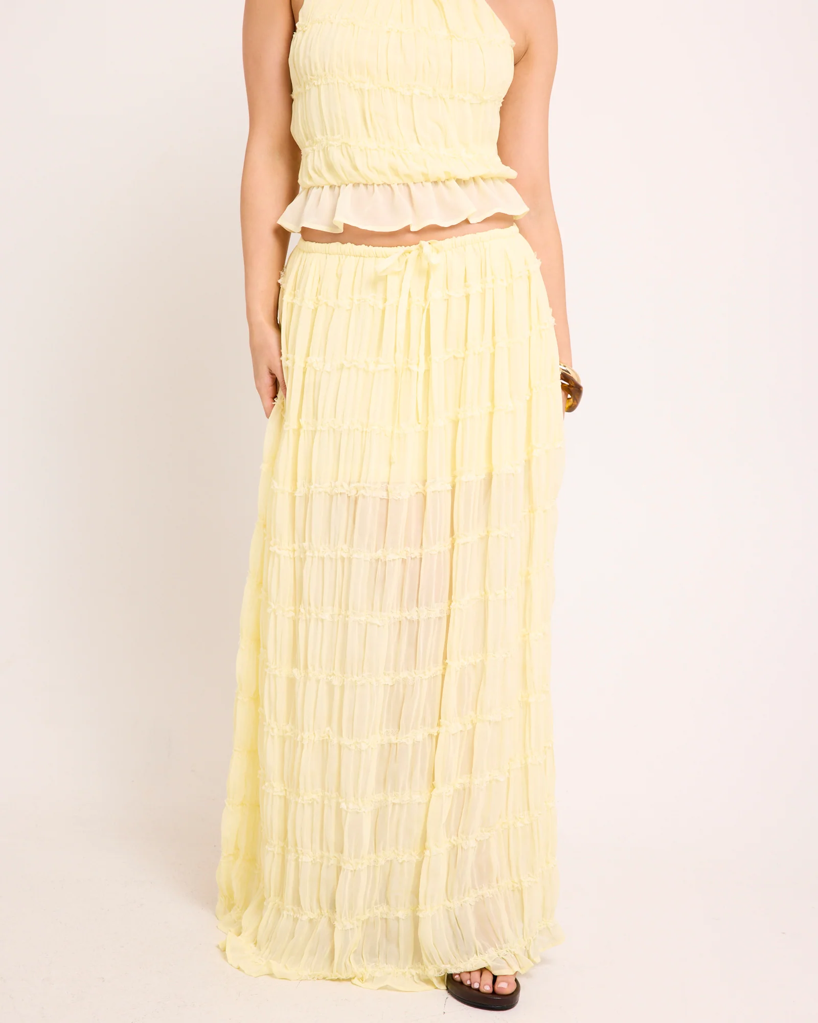 Alda Shirred Maxi Skirt - Image 2