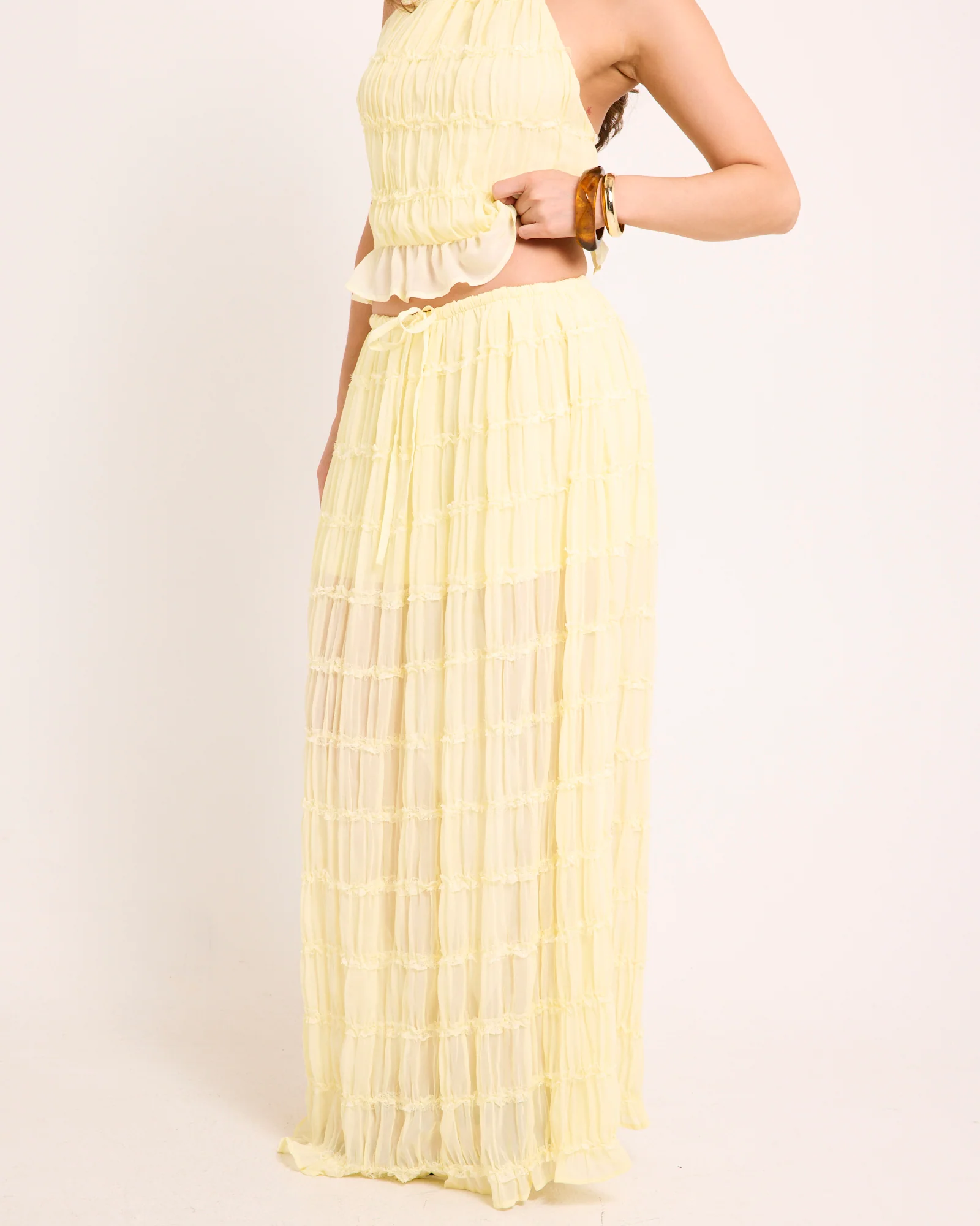 Alda Shirred Maxi Skirt - Image 4