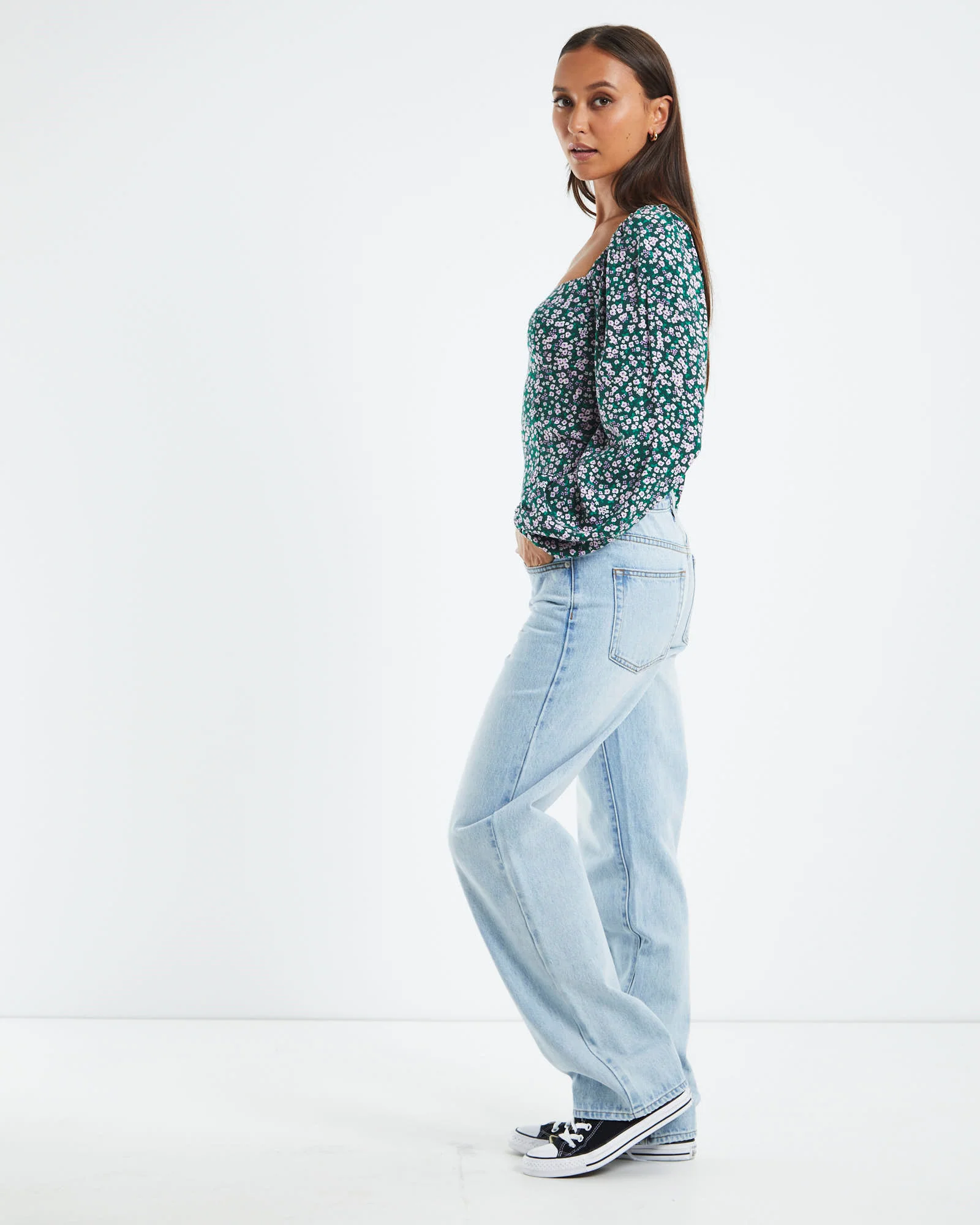 Amelie Meadow Sweet Shirred Back Top Floral - Image 5