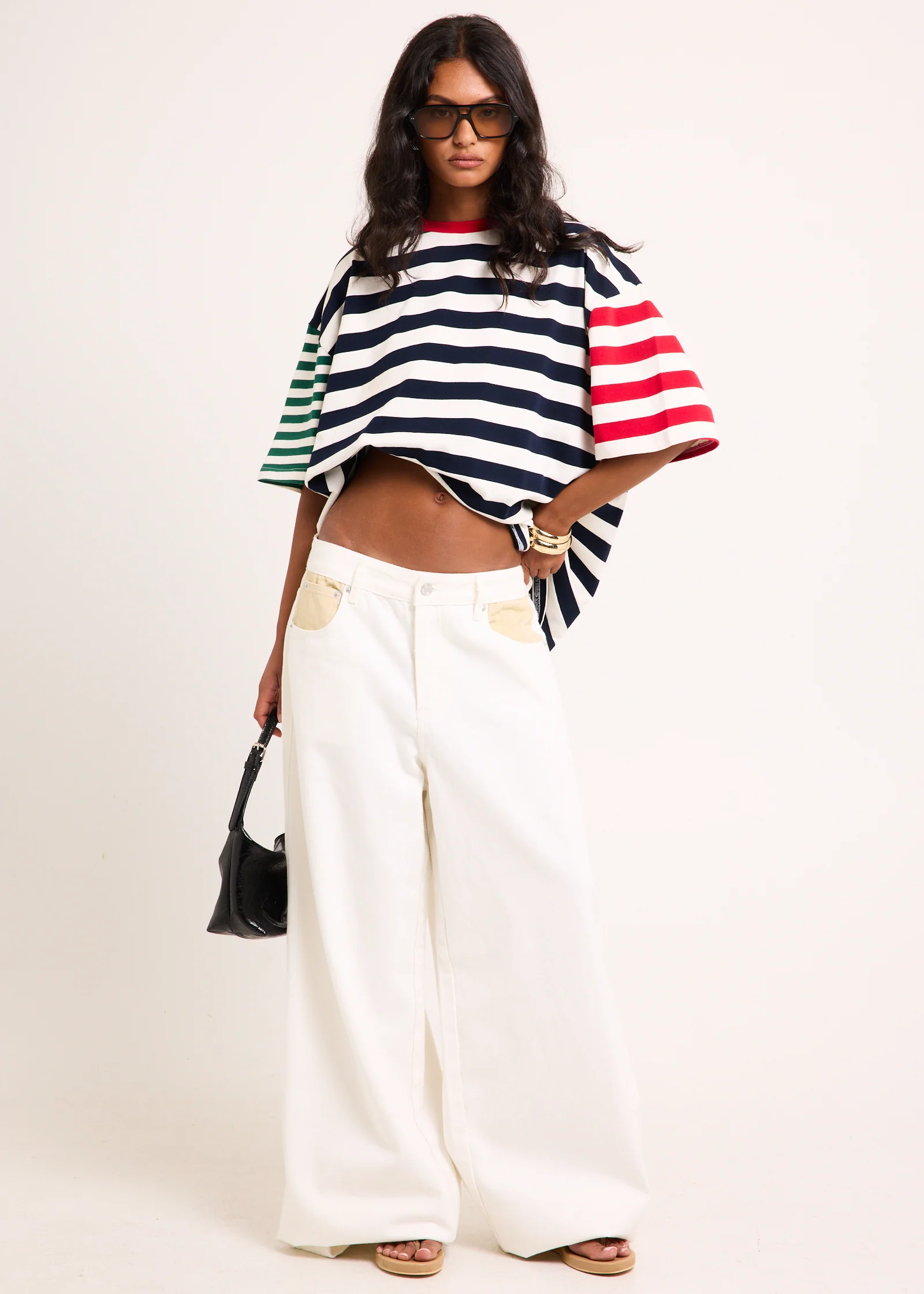 Aria Two Tone Relaxed Denim Jeans