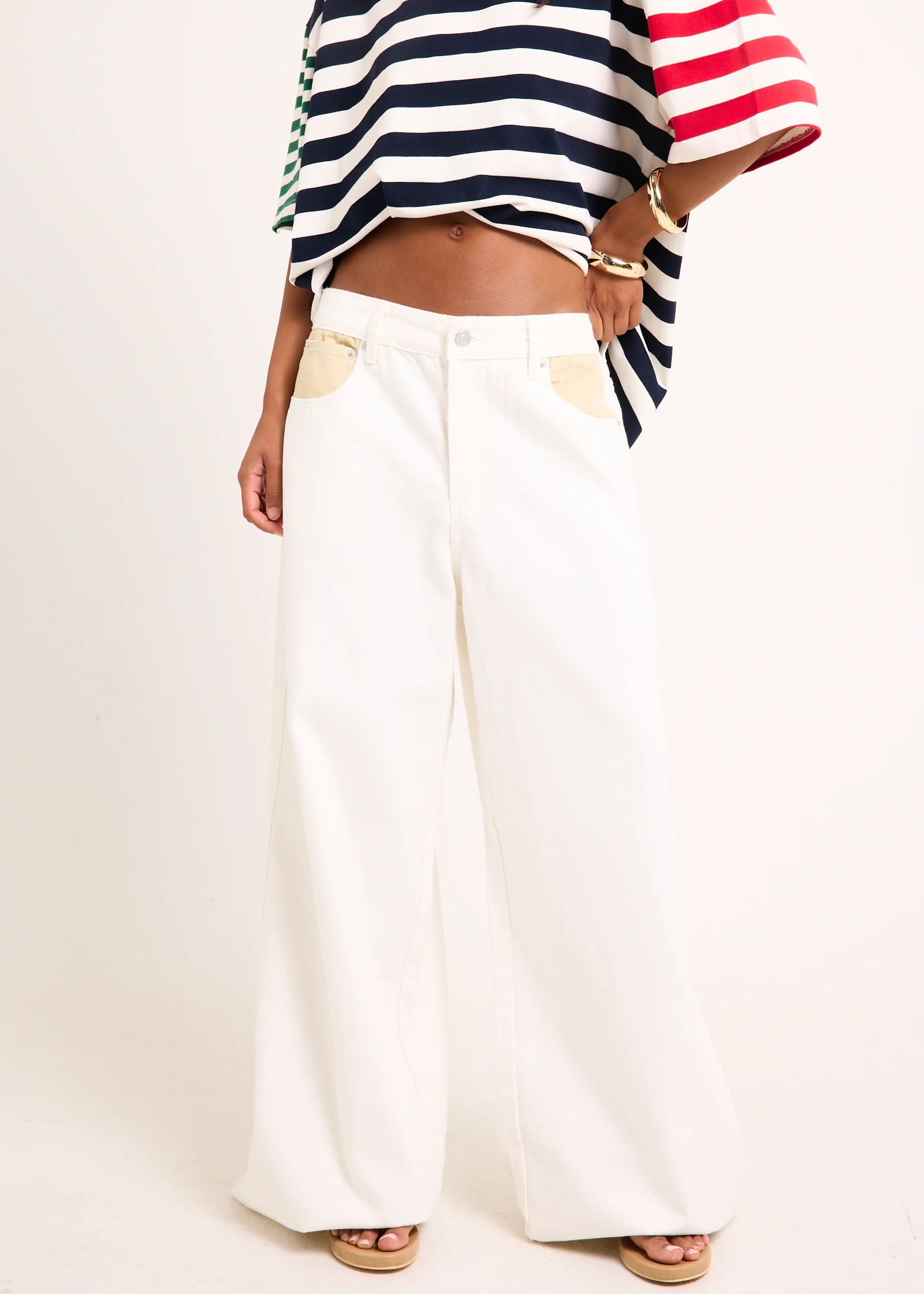 Aria Two Tone Relaxed Denim Jeans - Image 2