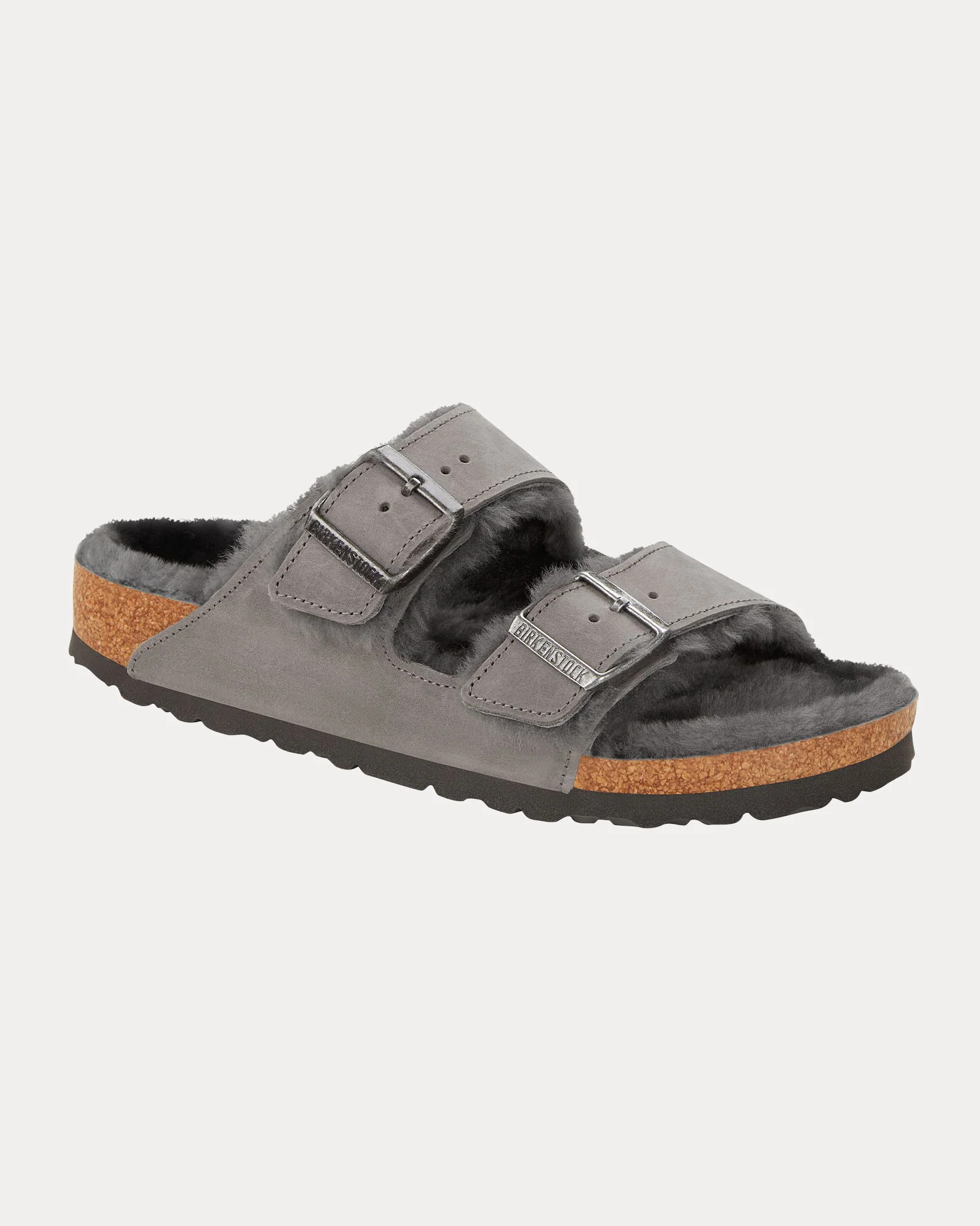 Arizona Shearling Iron Oiled Leather Regular Sandals