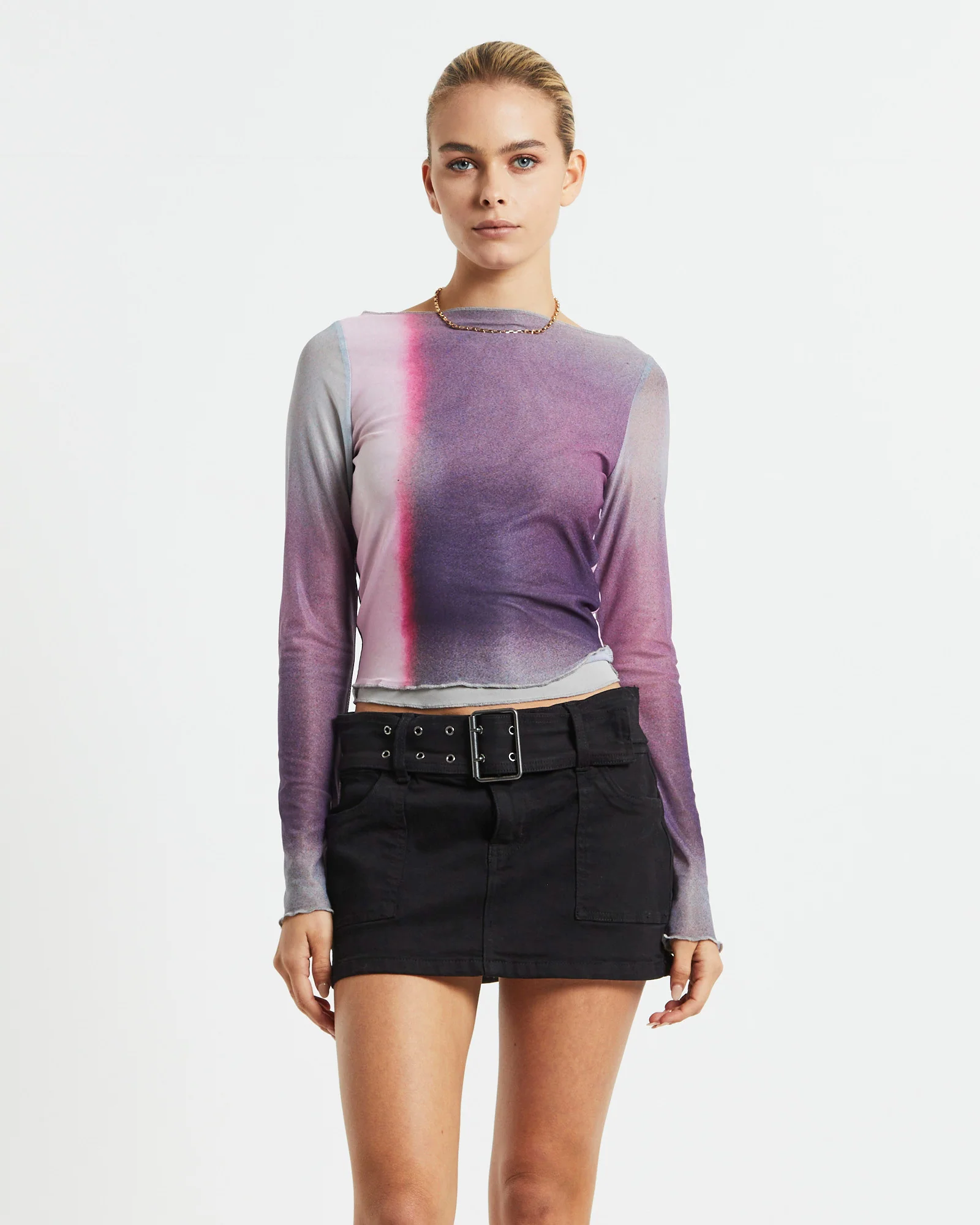 Armali Long Sleeve Top Digi Print Pink