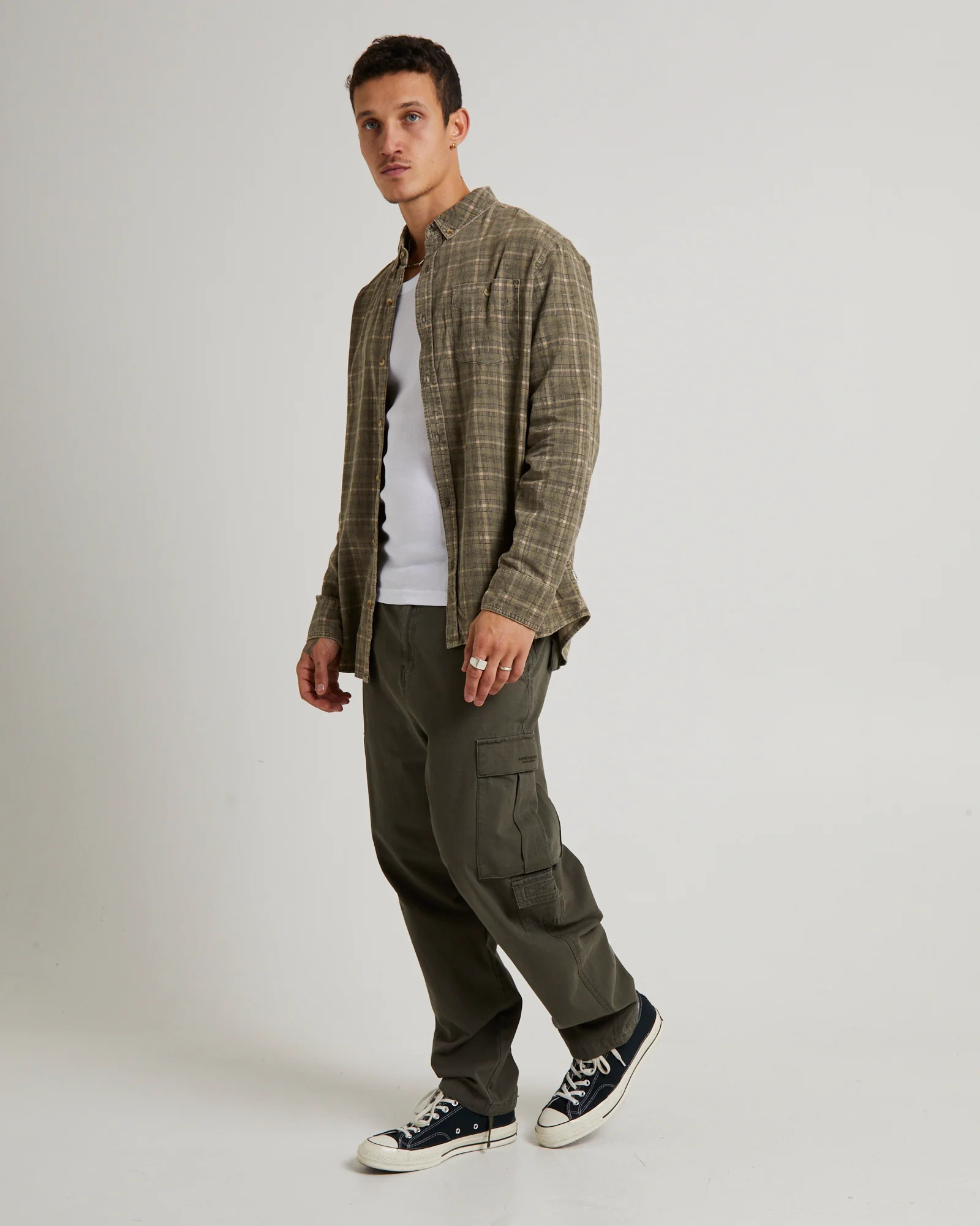 Army Check Cord Shirt - Image 4