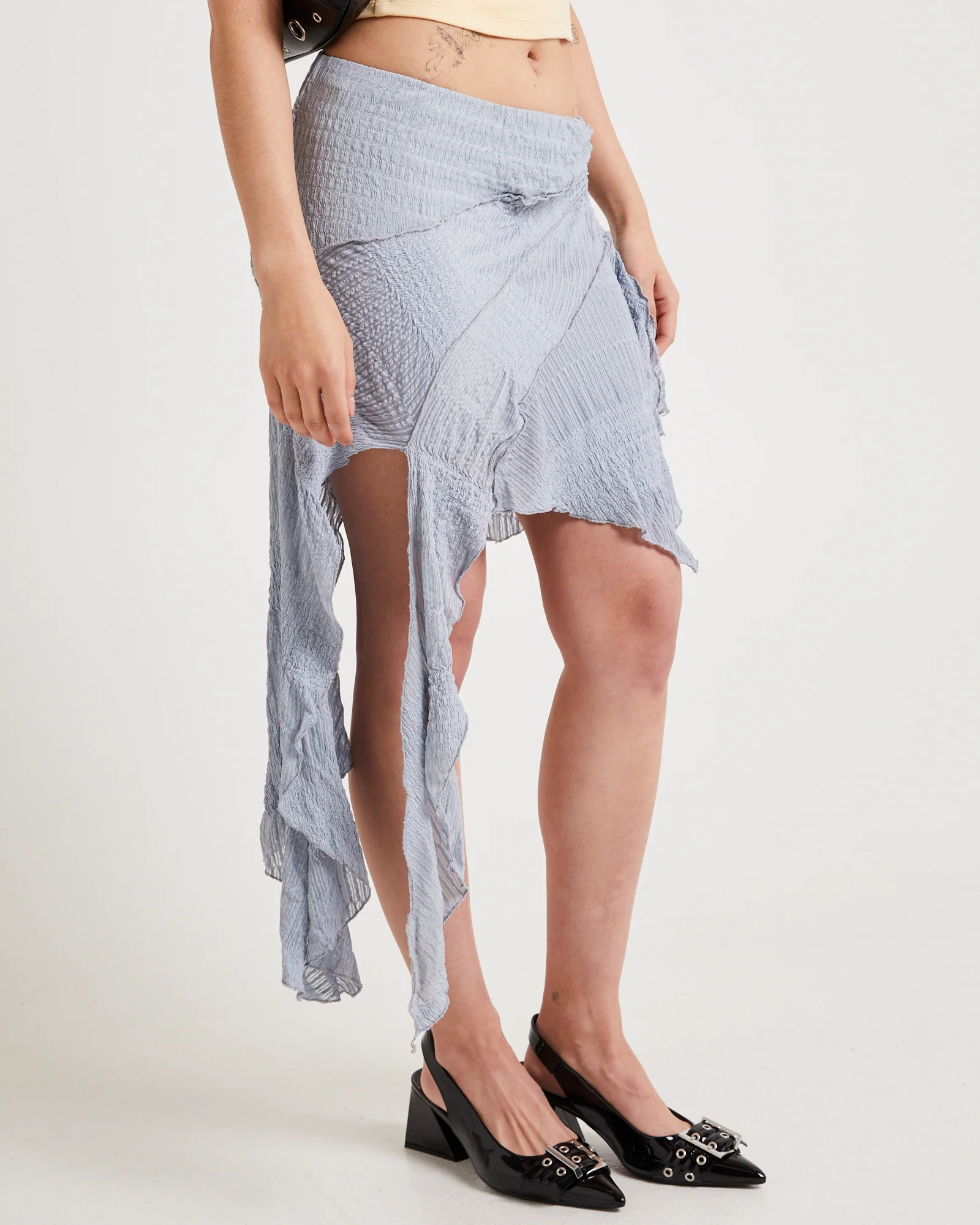 Asym Splice Mini Skirt - Image 2