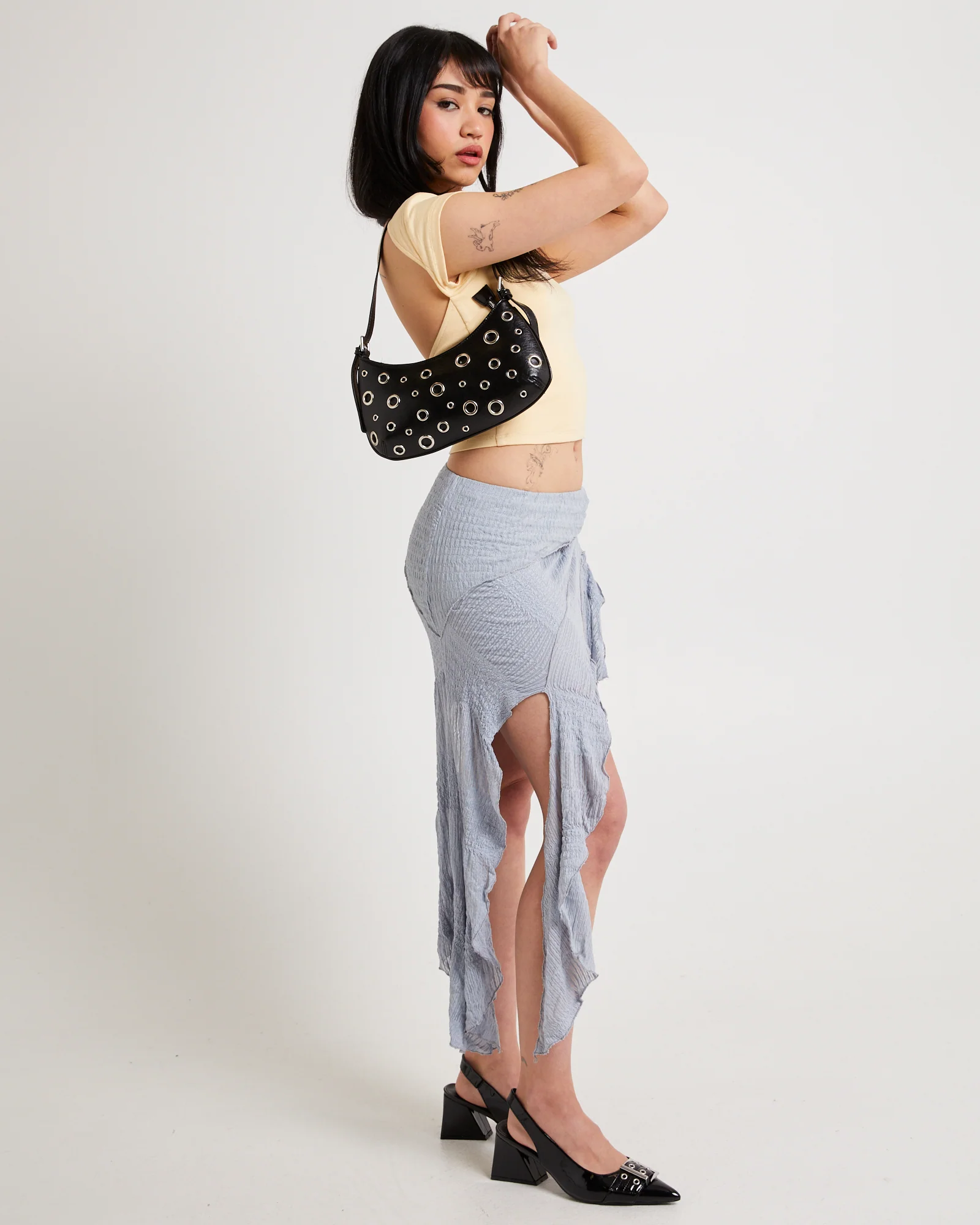 Asym Splice Mini Skirt - Image 5