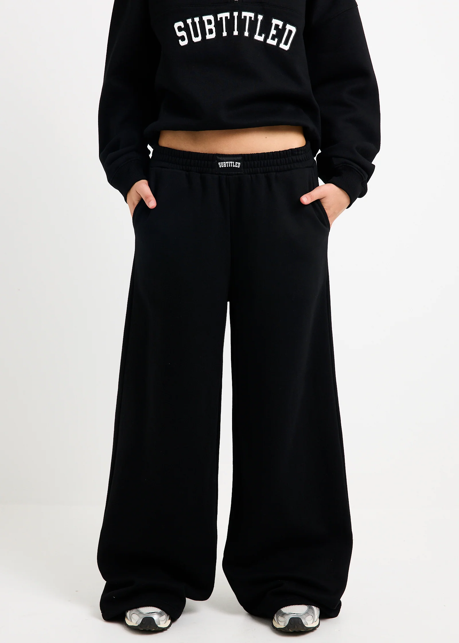 Athletic Wide Leg Fleece Pants - Image 2