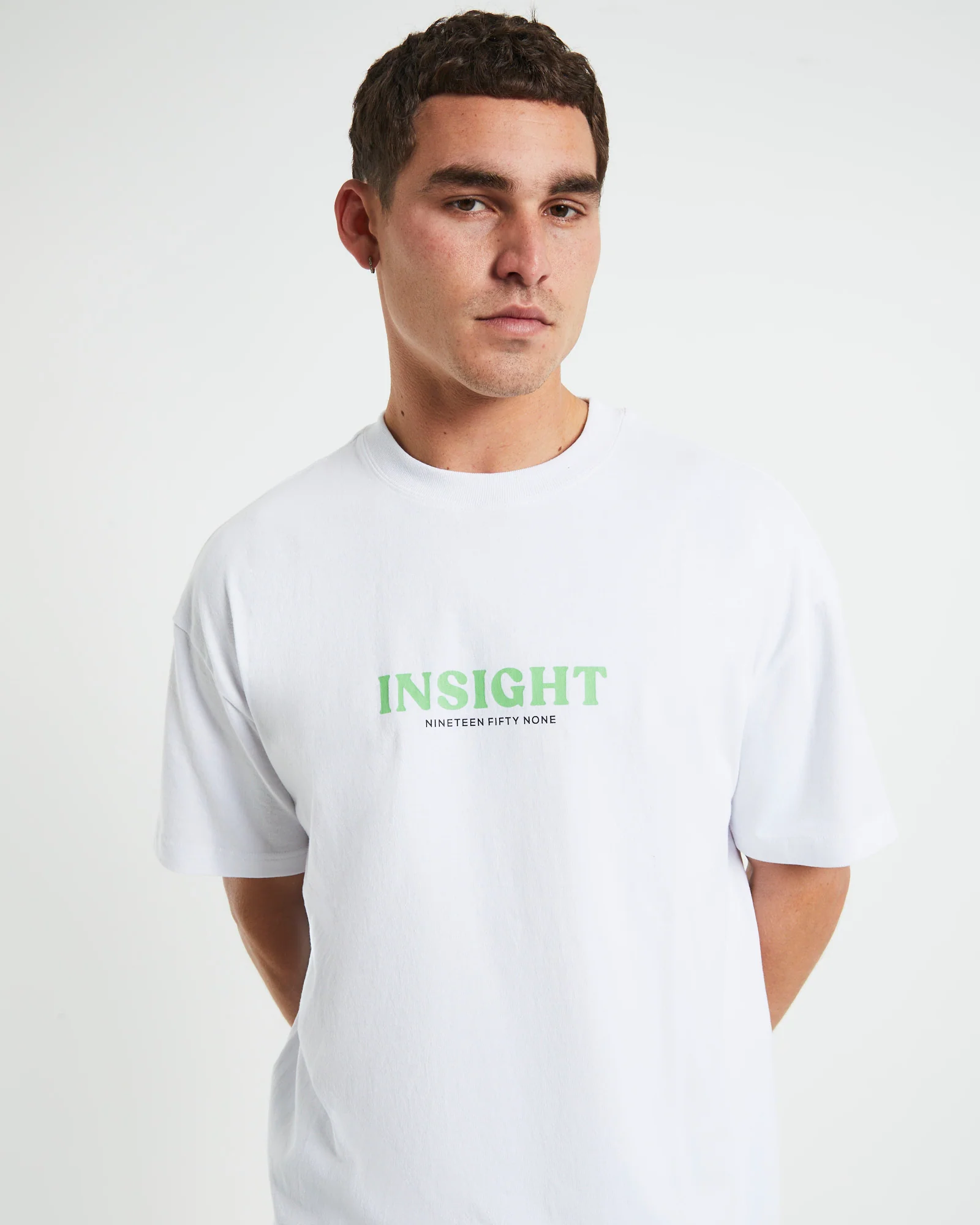 Atom Short Sleeve T-Shirt in White - Image 5