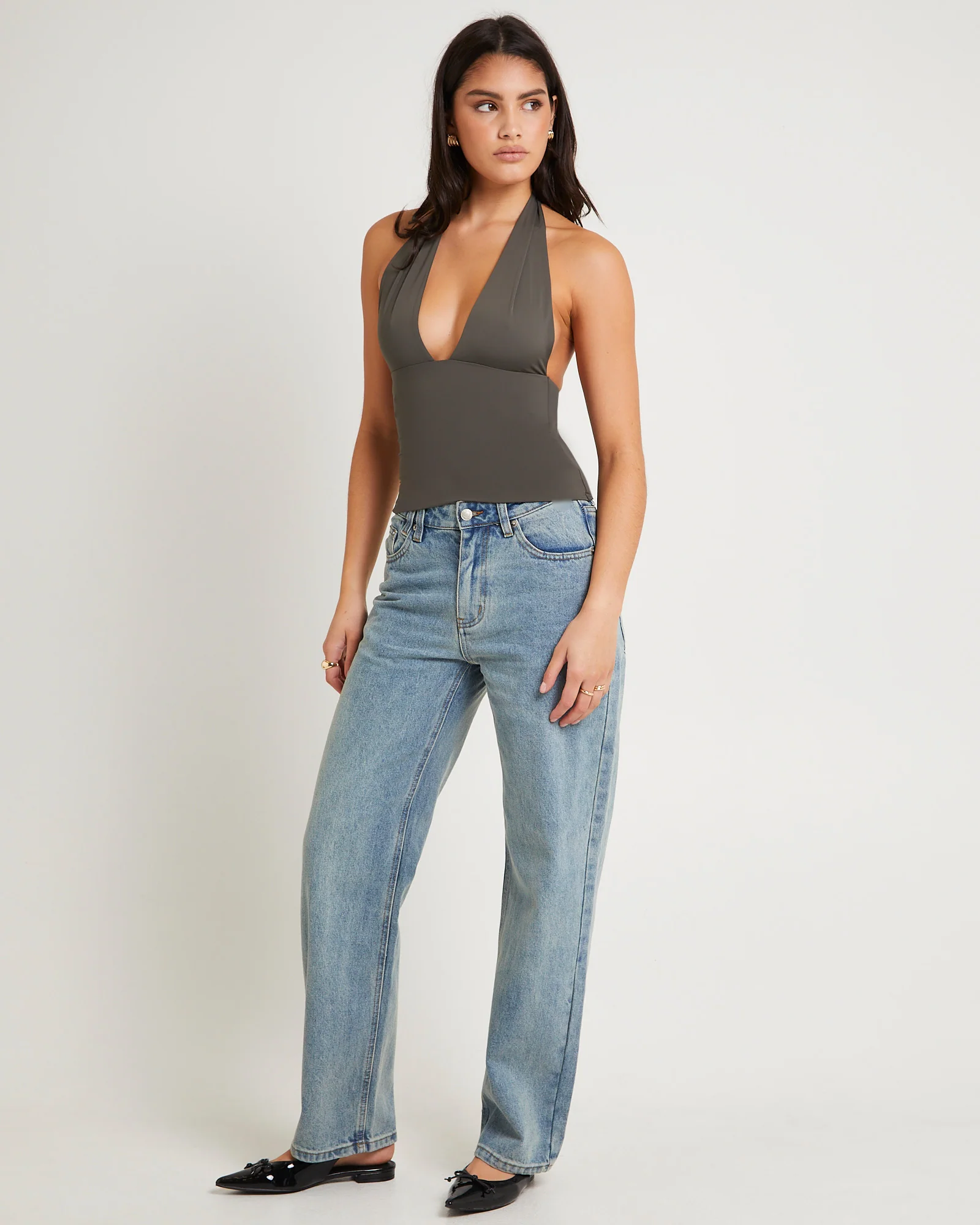 Ava Slinky Plunge Top - Image 4