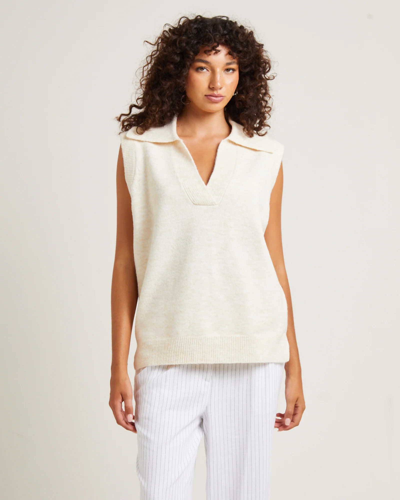 Avari Knit Vest Oat