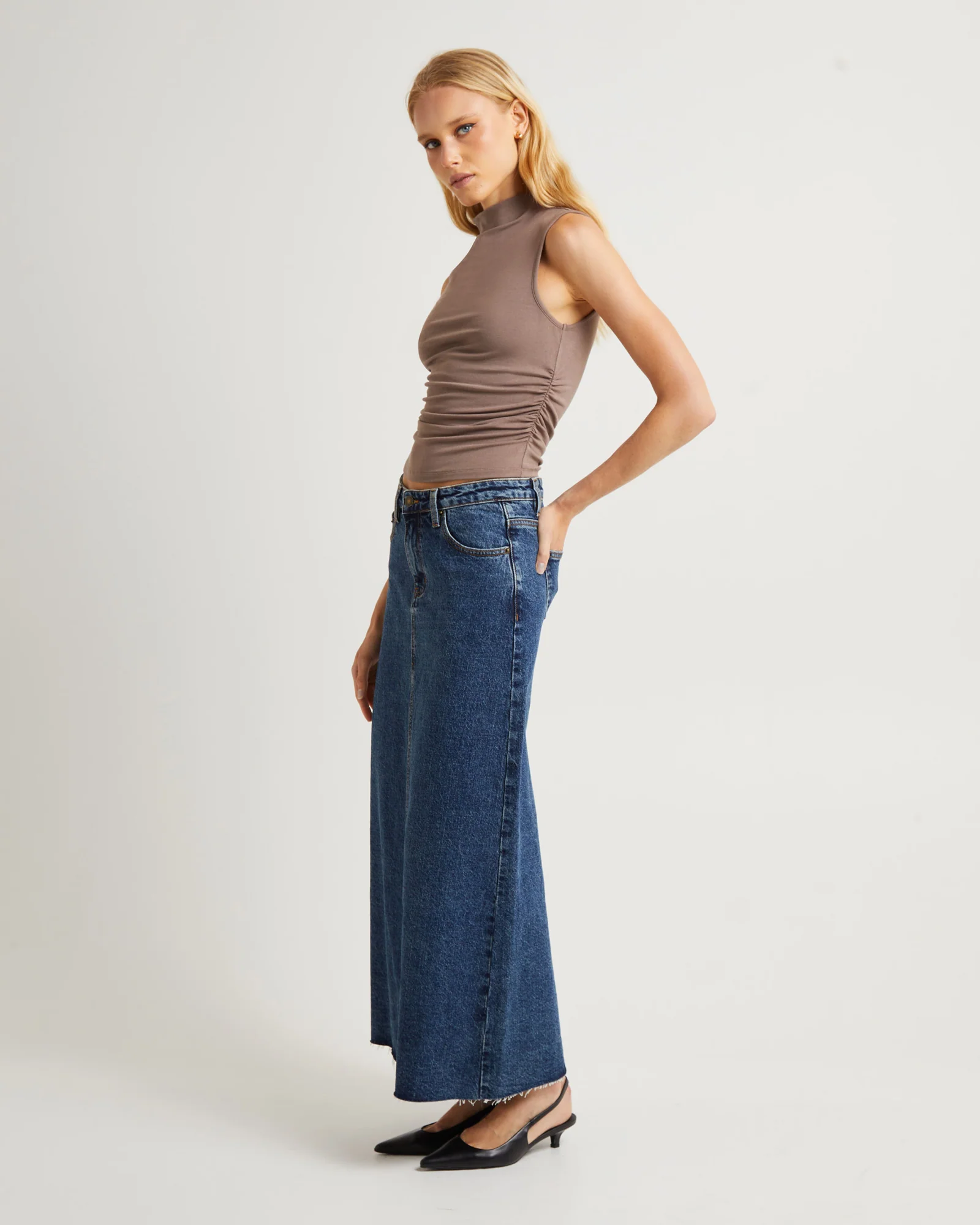 Avery High Neck Ruch Tank Top - Image 4