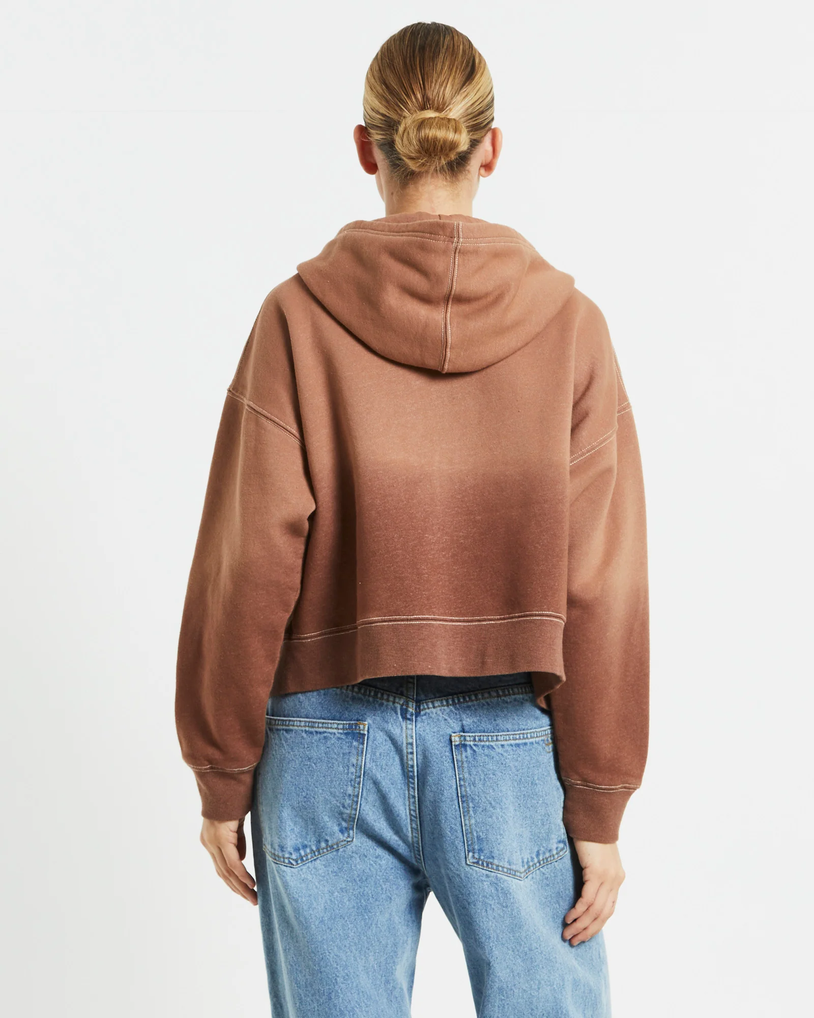 Baby Fleece Zip Hoodie in Brown - Image 2