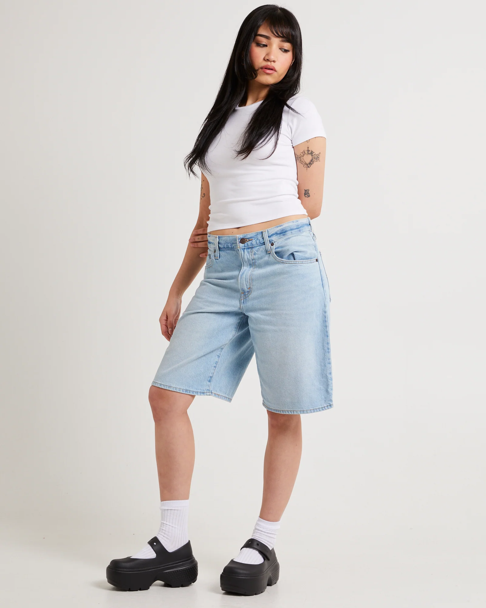 Baggy Dad Denim Jorts - Image 4