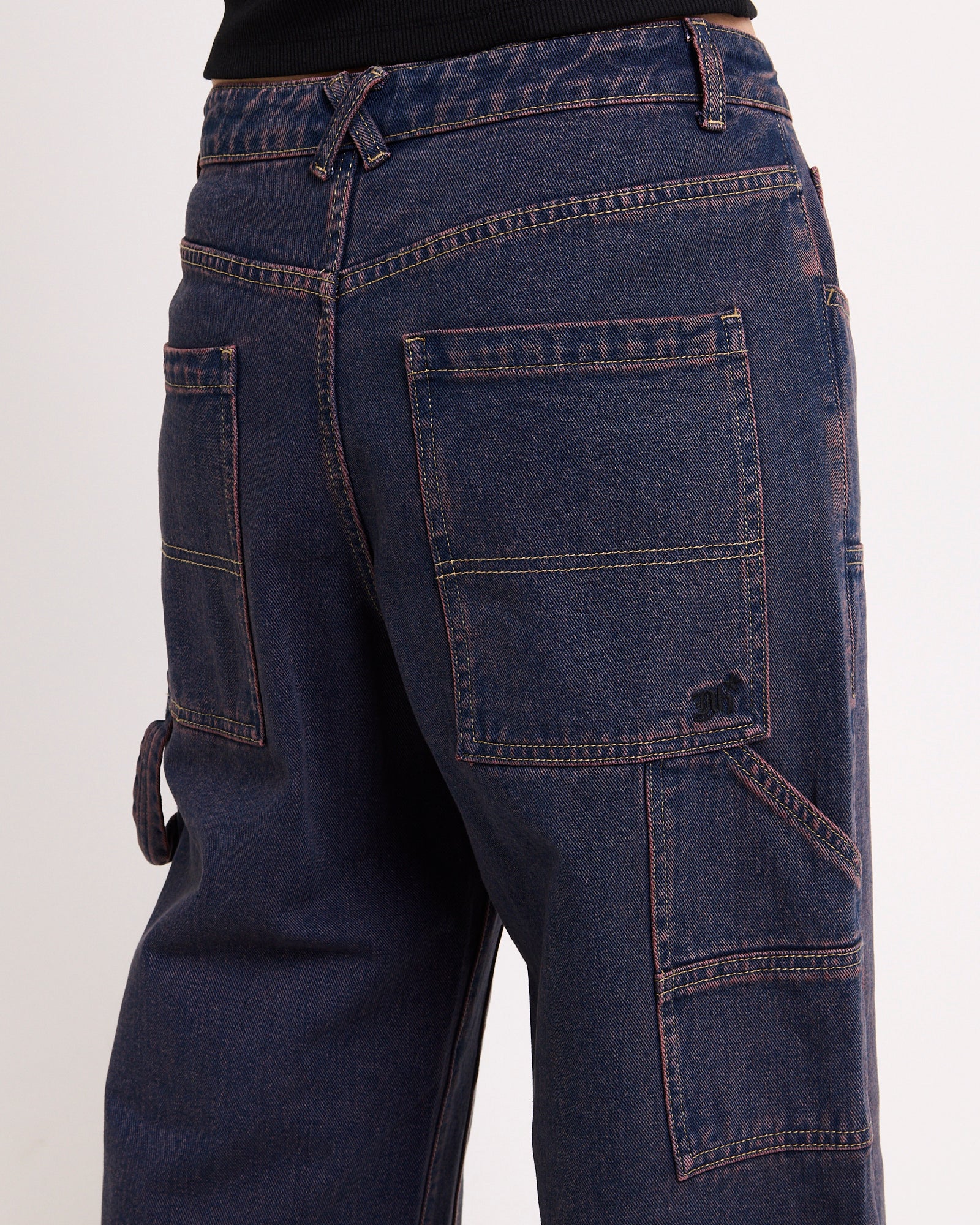 Baggy Double Knee Carpenter Denim Jeans - Image 5