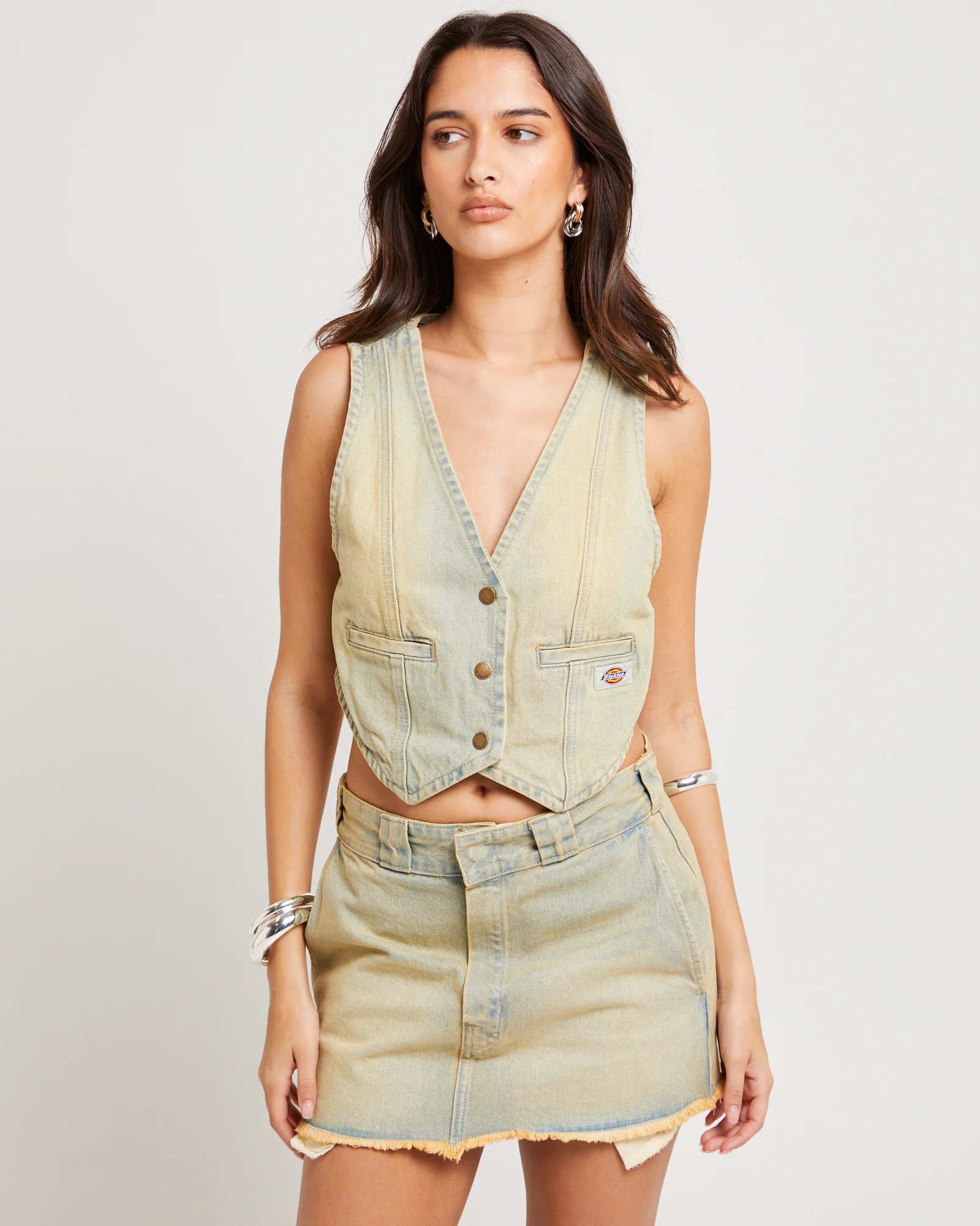 Bandera Cropped Denim Vest - Image 3