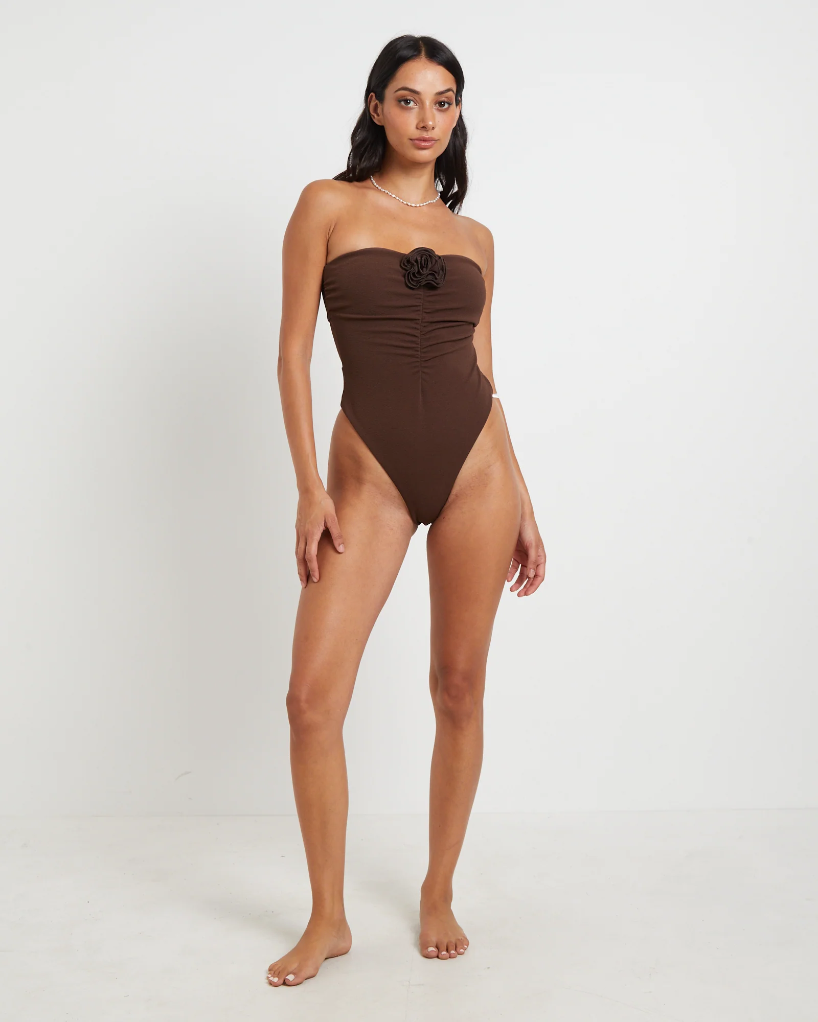 Banksy Corsage One Piece in Chocolate - Image 3
